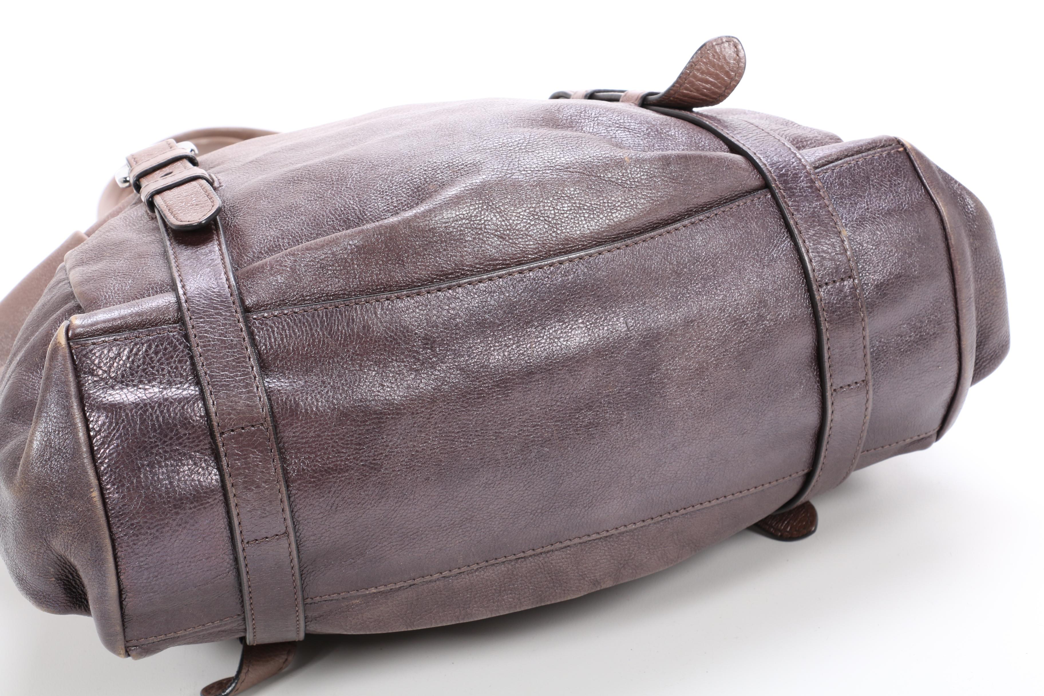 Prada Leather Metallic Shoulder Bag