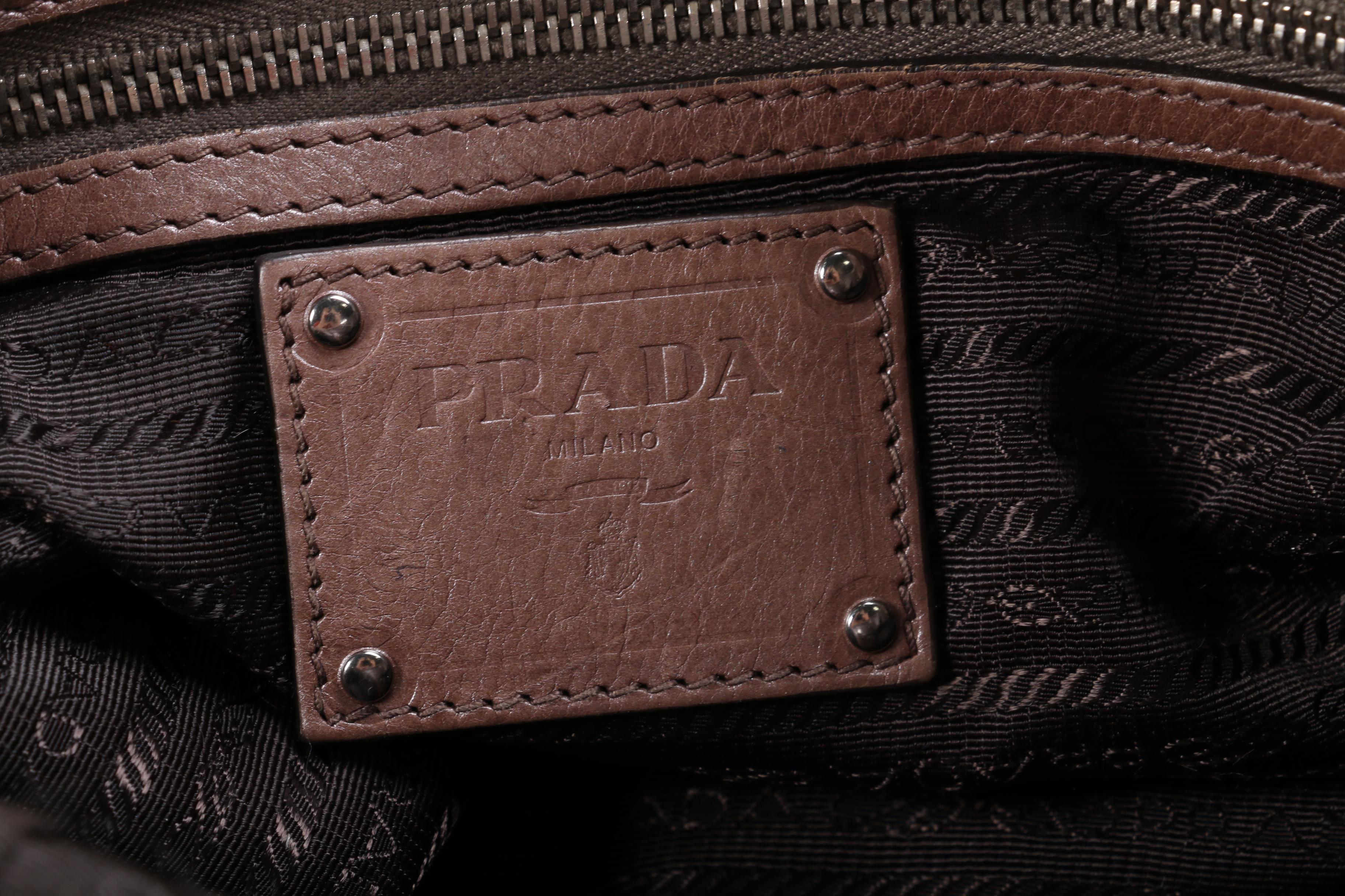 Prada Leather Metallic Shoulder Bag