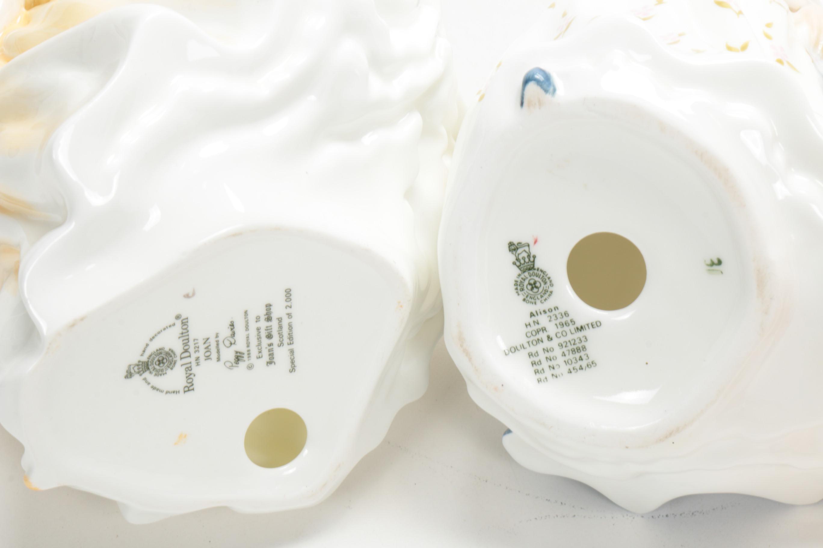 Royal Doulton Porcelain Lady Figurines, Mid to Late 20th Century