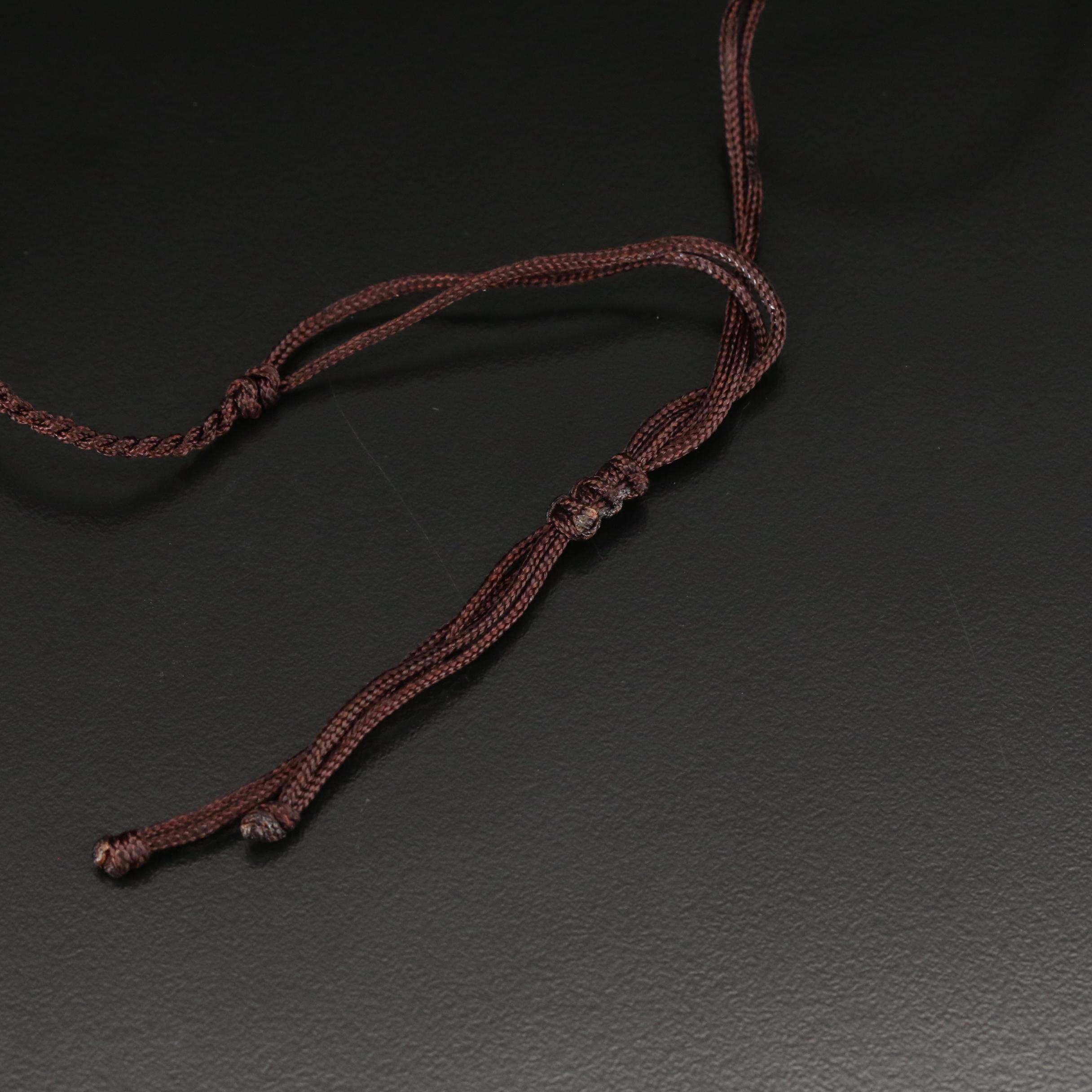 Carved Serpentine "Good Fortune" Station Necklace