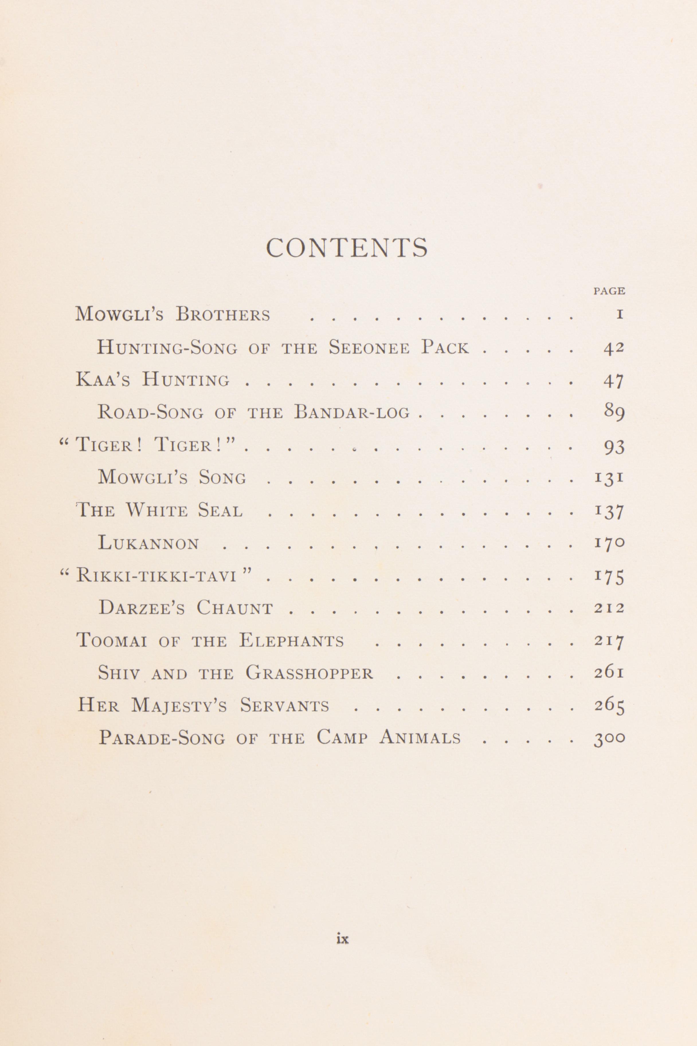 First American Edition "The Jungle Book" by Rudyard Kipling, 1894