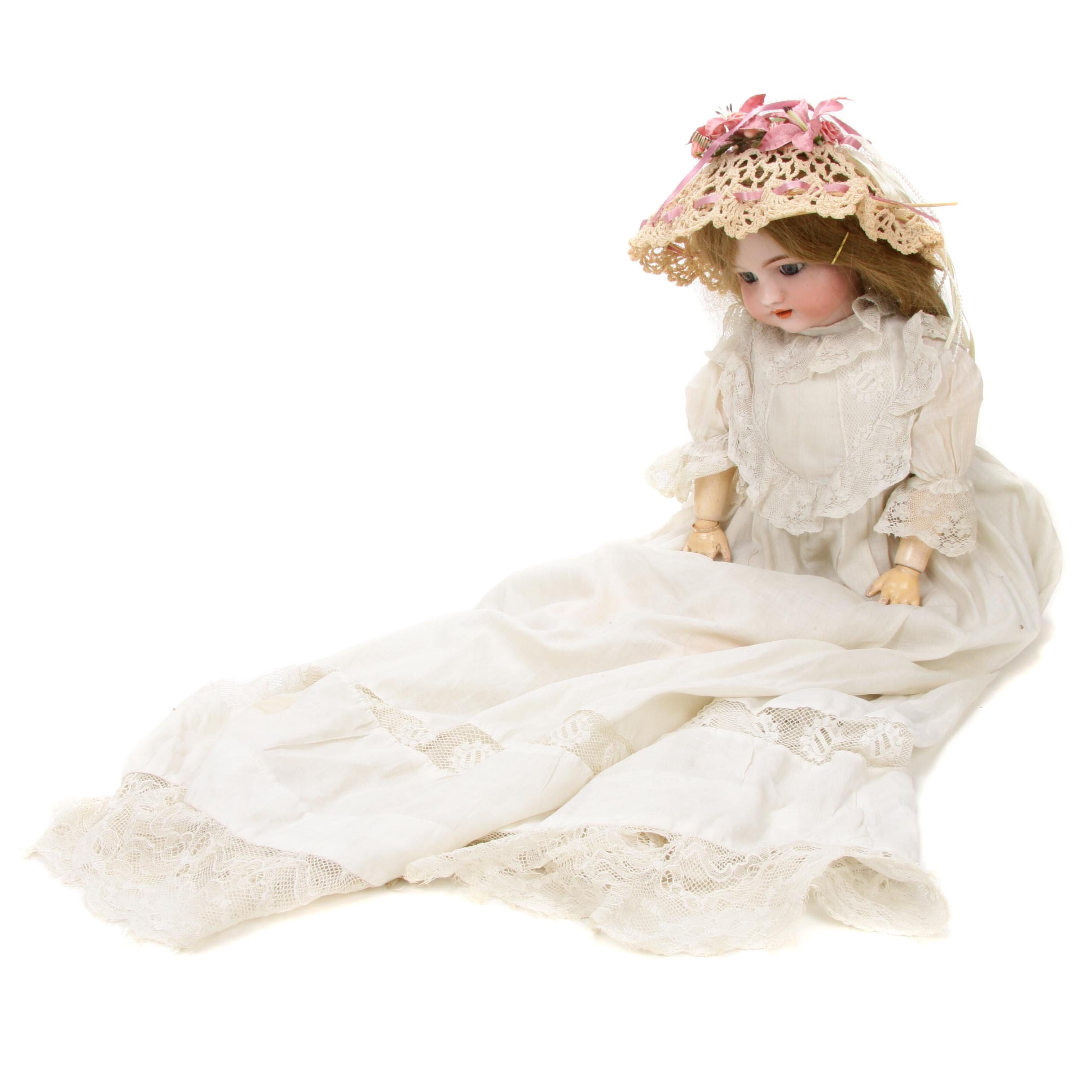 23" Simon & Halbig CM Bergmann German Bisque Porcelain Doll, c. 1909