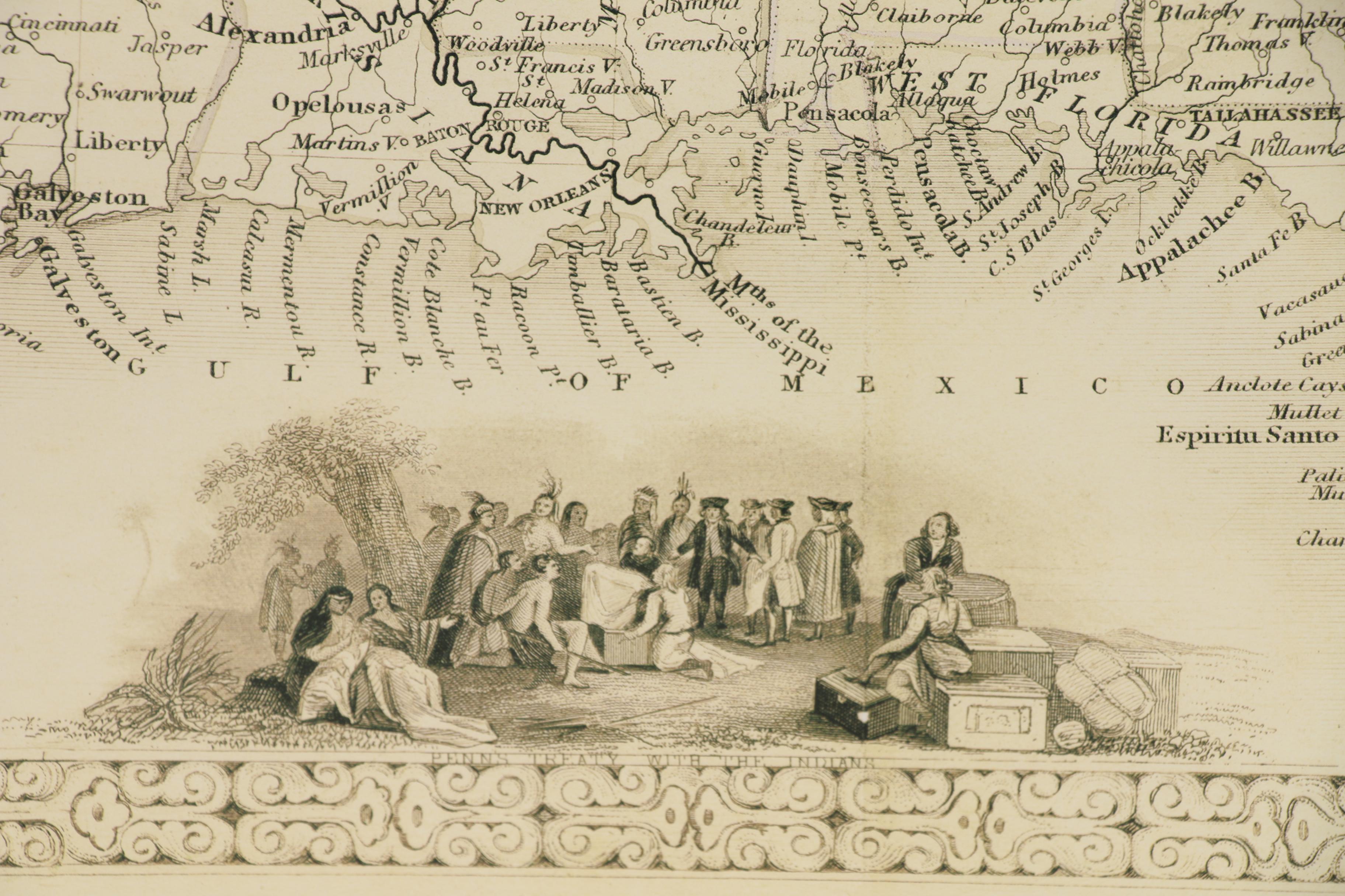 Giclée Map after John Tallis "1850 United States"