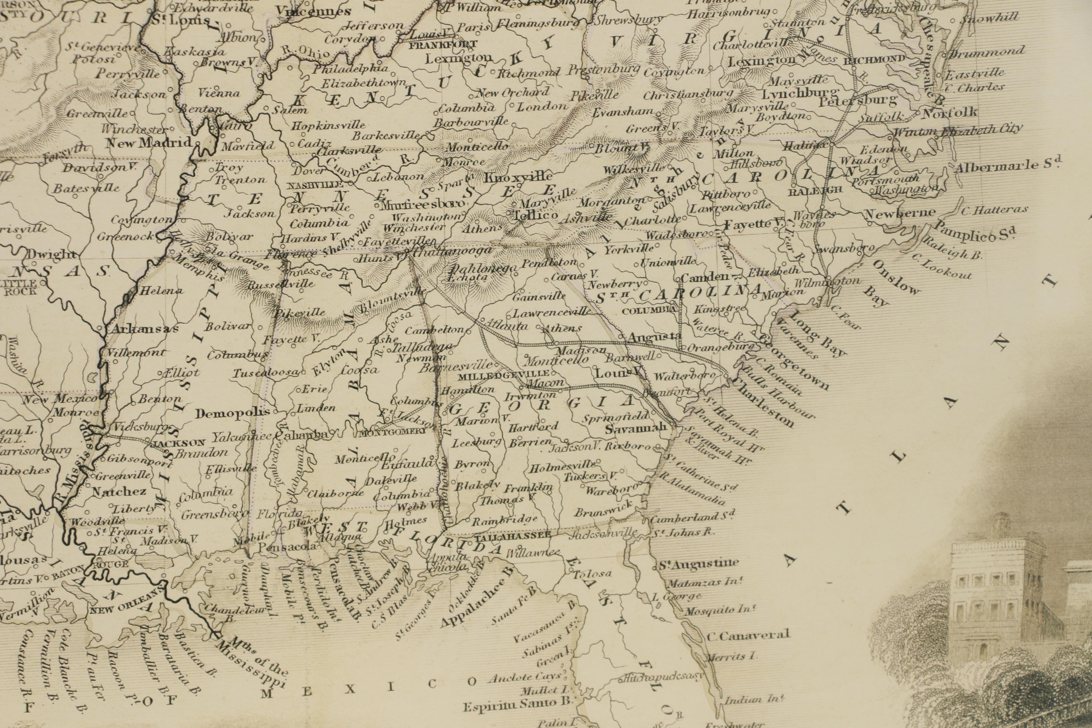 Giclée Map after John Tallis "1850 United States"