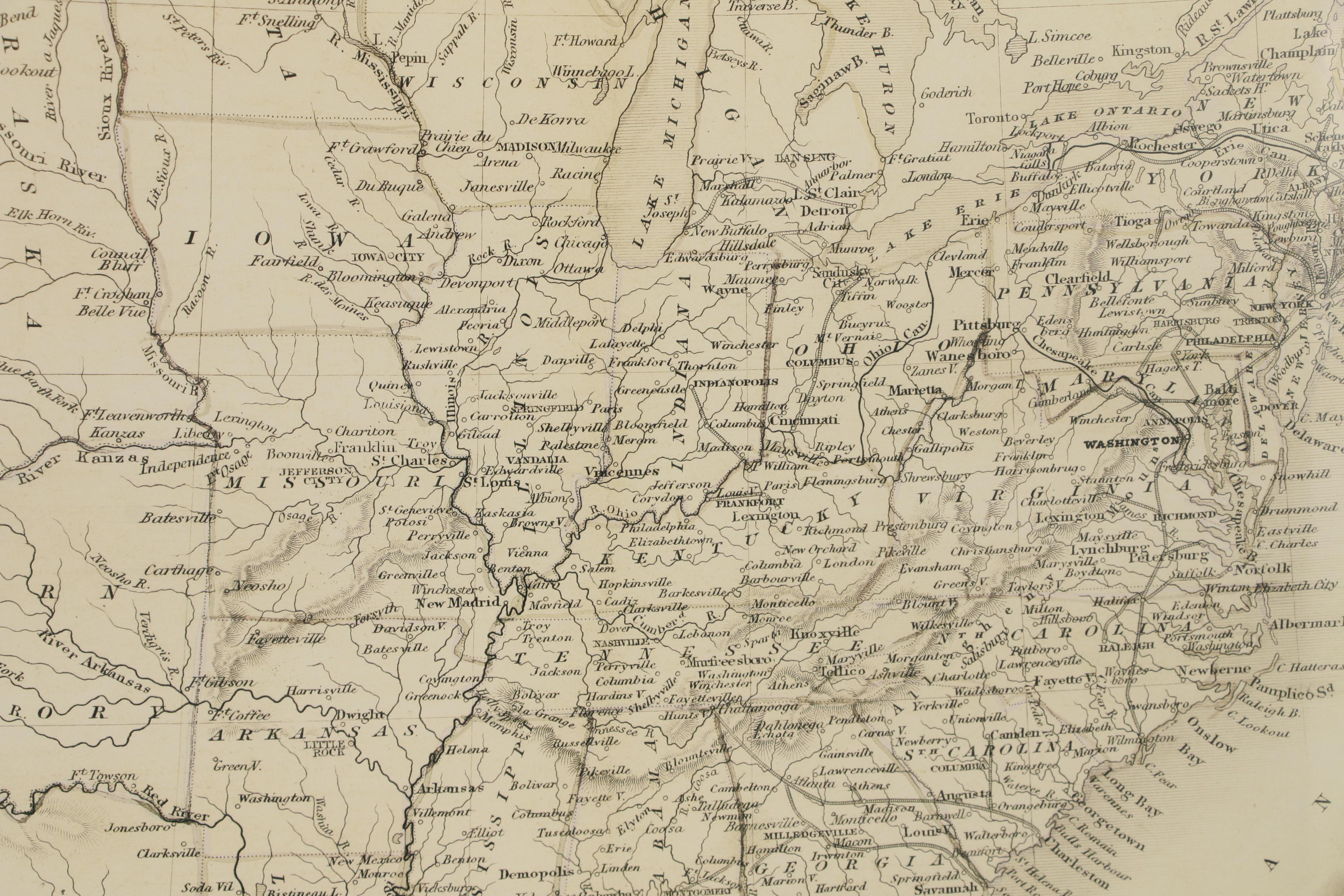 Giclée Map after John Tallis "1850 United States"