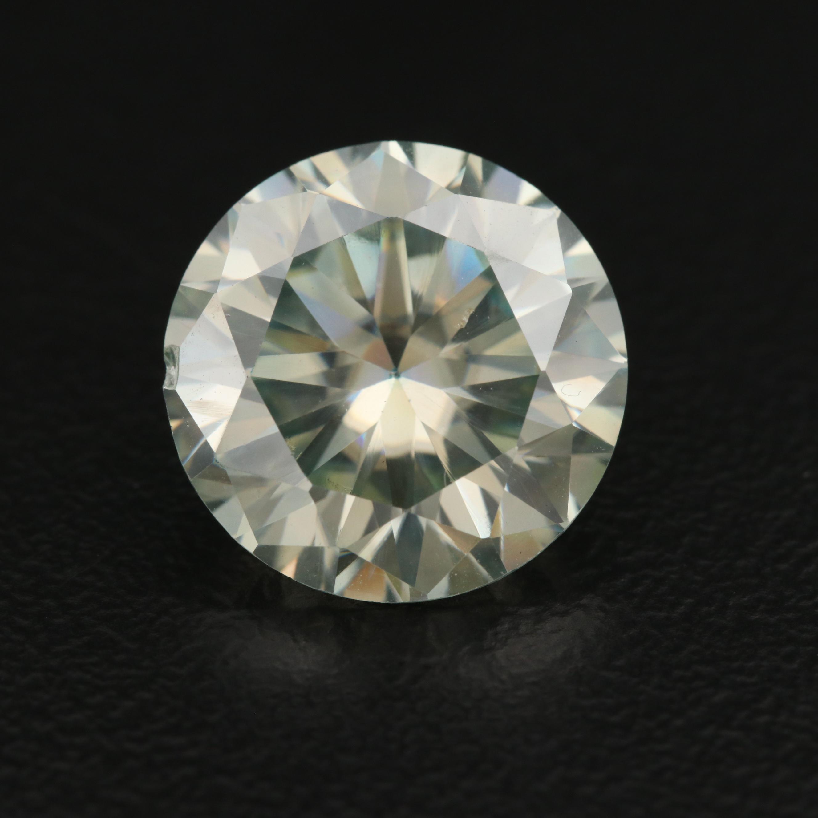 Loose Round Faceted Moissanite