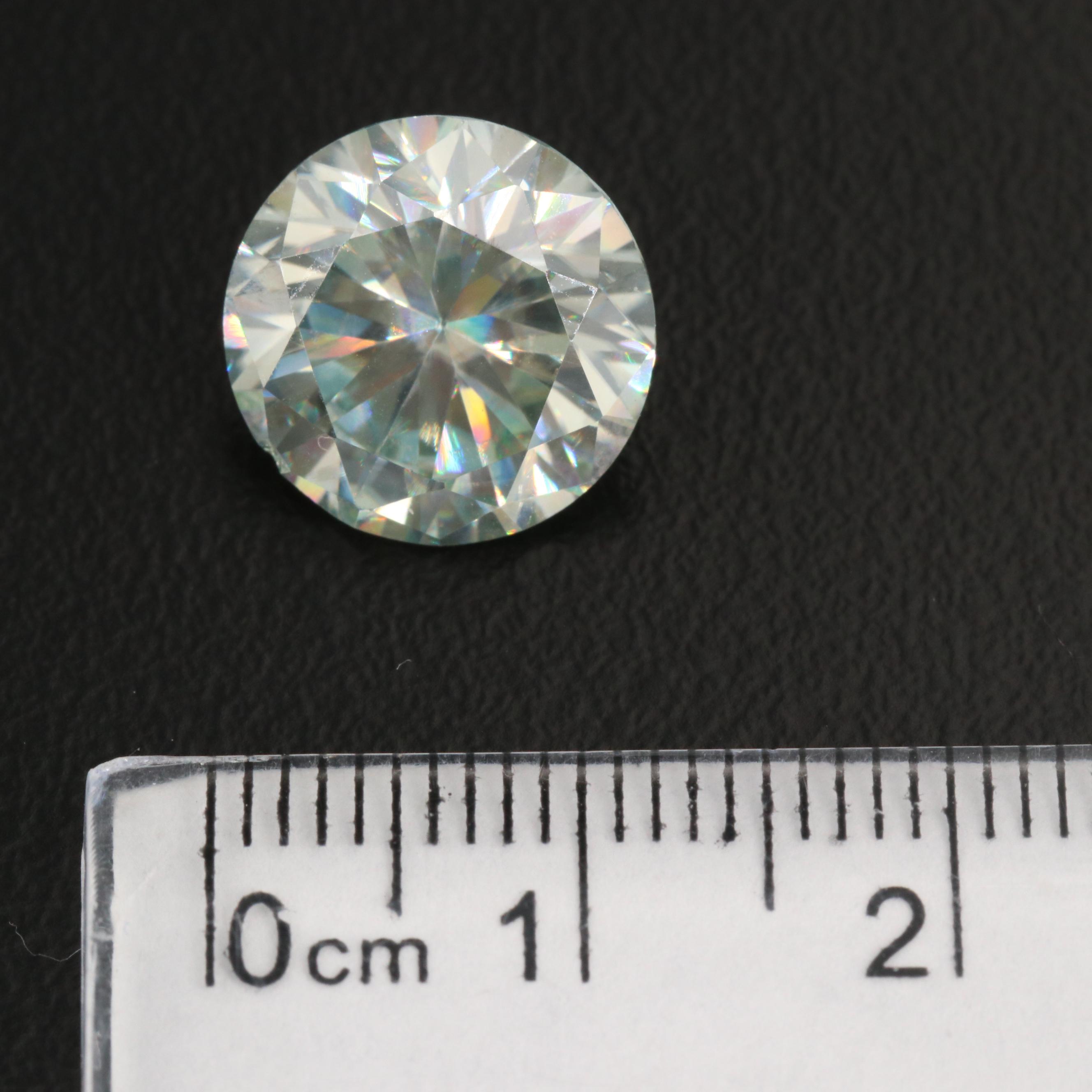Loose Round Faceted Moissanite