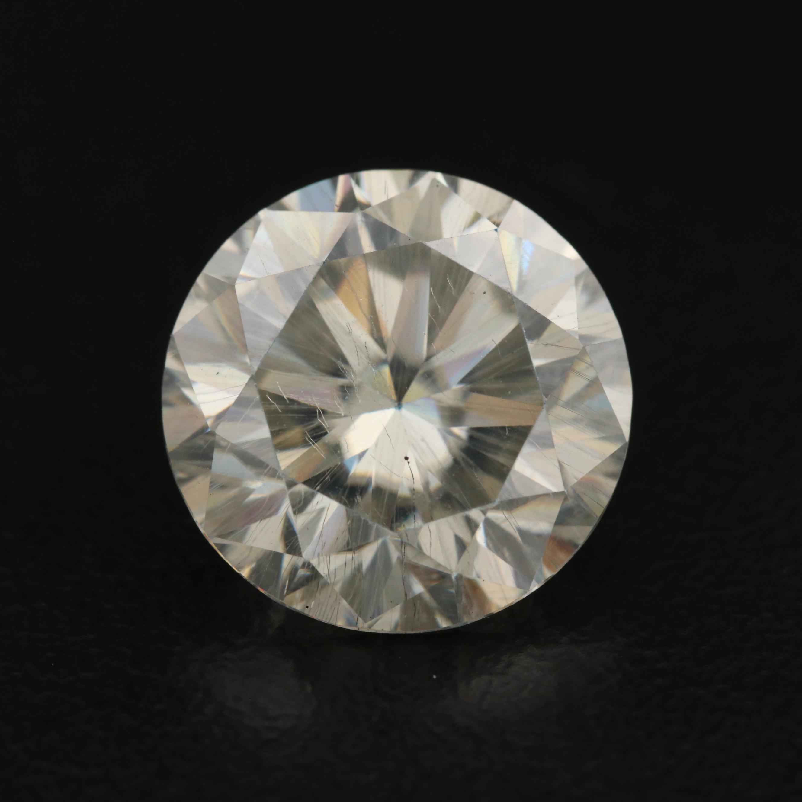 Loose Round Faceted Laboratory Grown Moissanite
