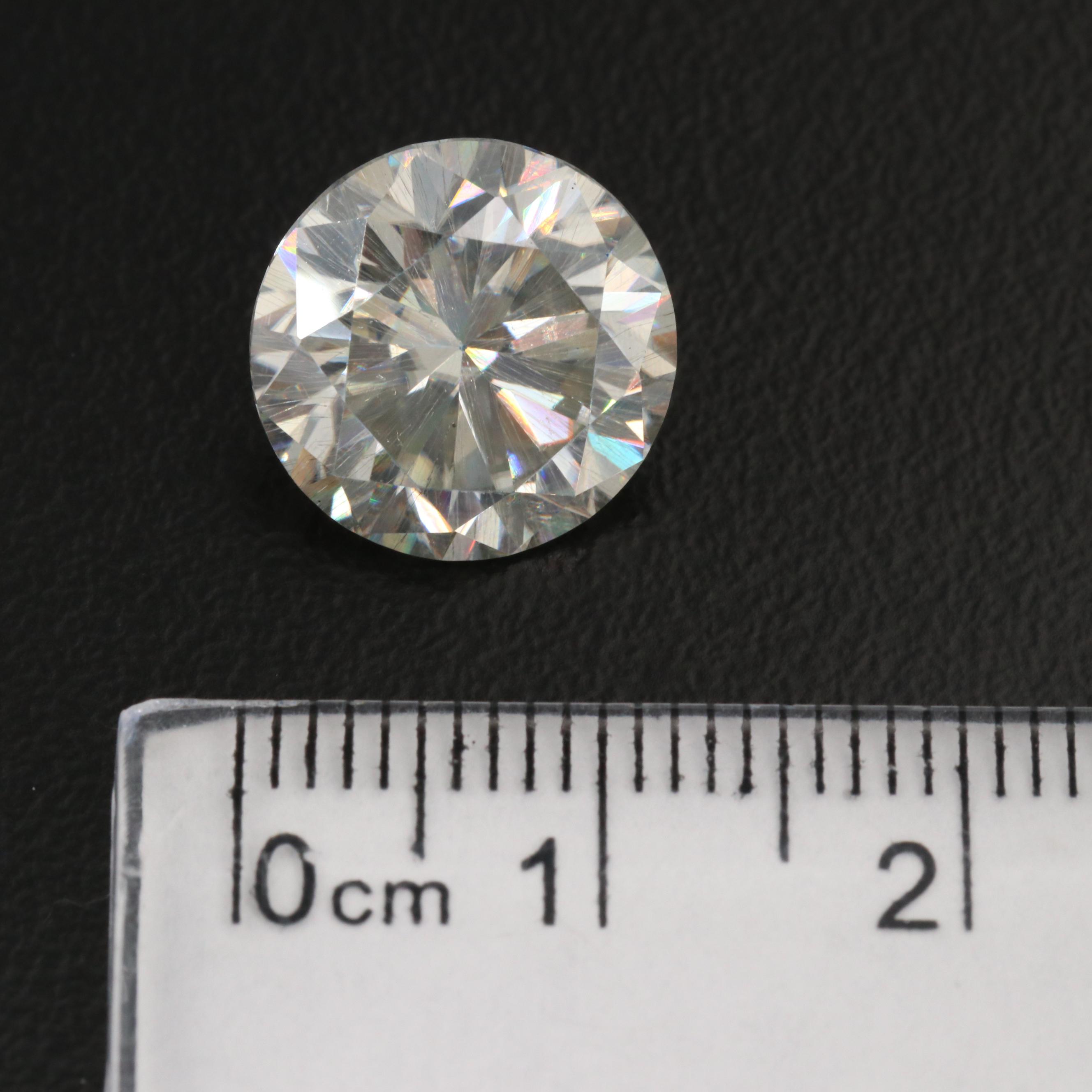 Loose Round Faceted Laboratory Grown Moissanite