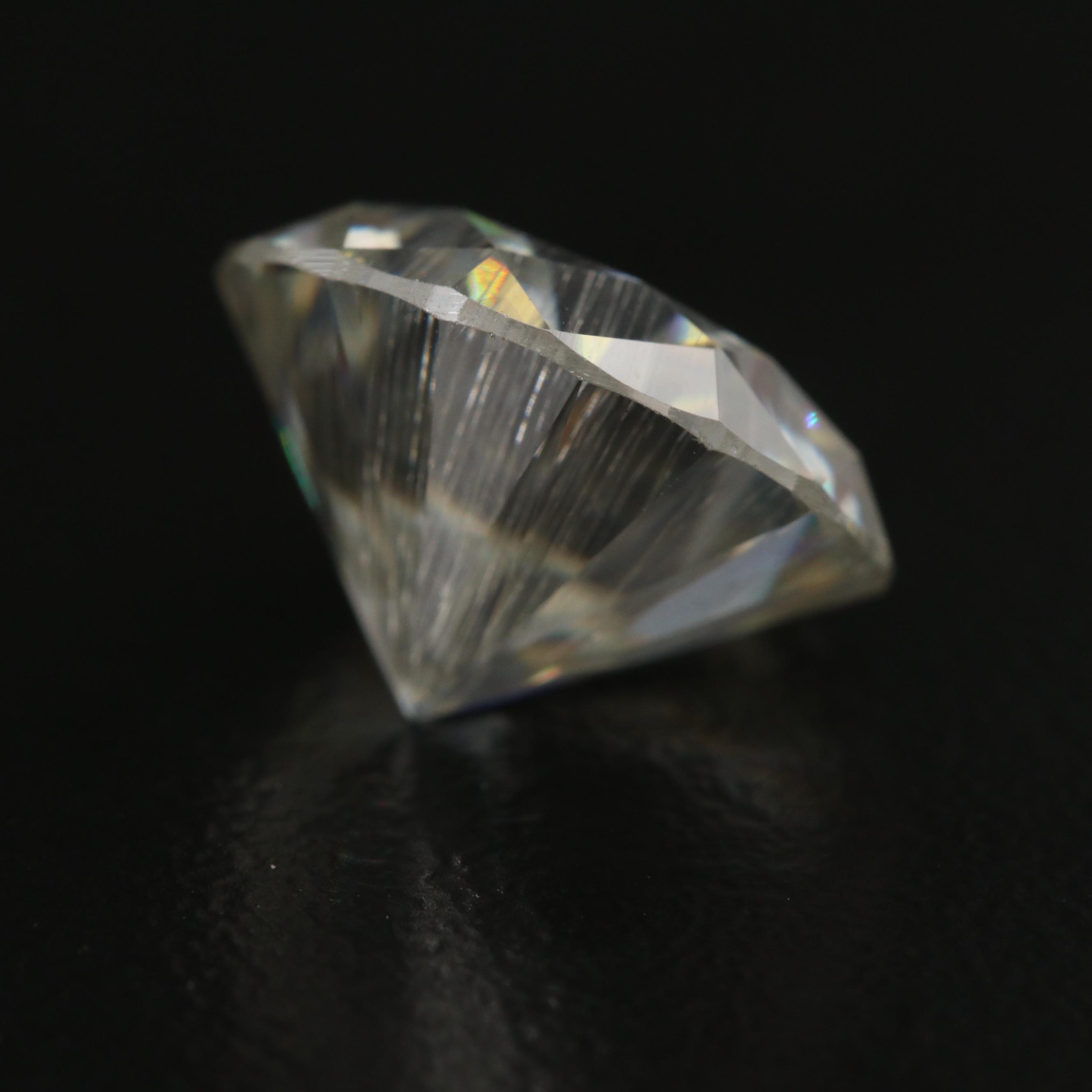 Loose Round Faceted Laboratory Grown Moissanite