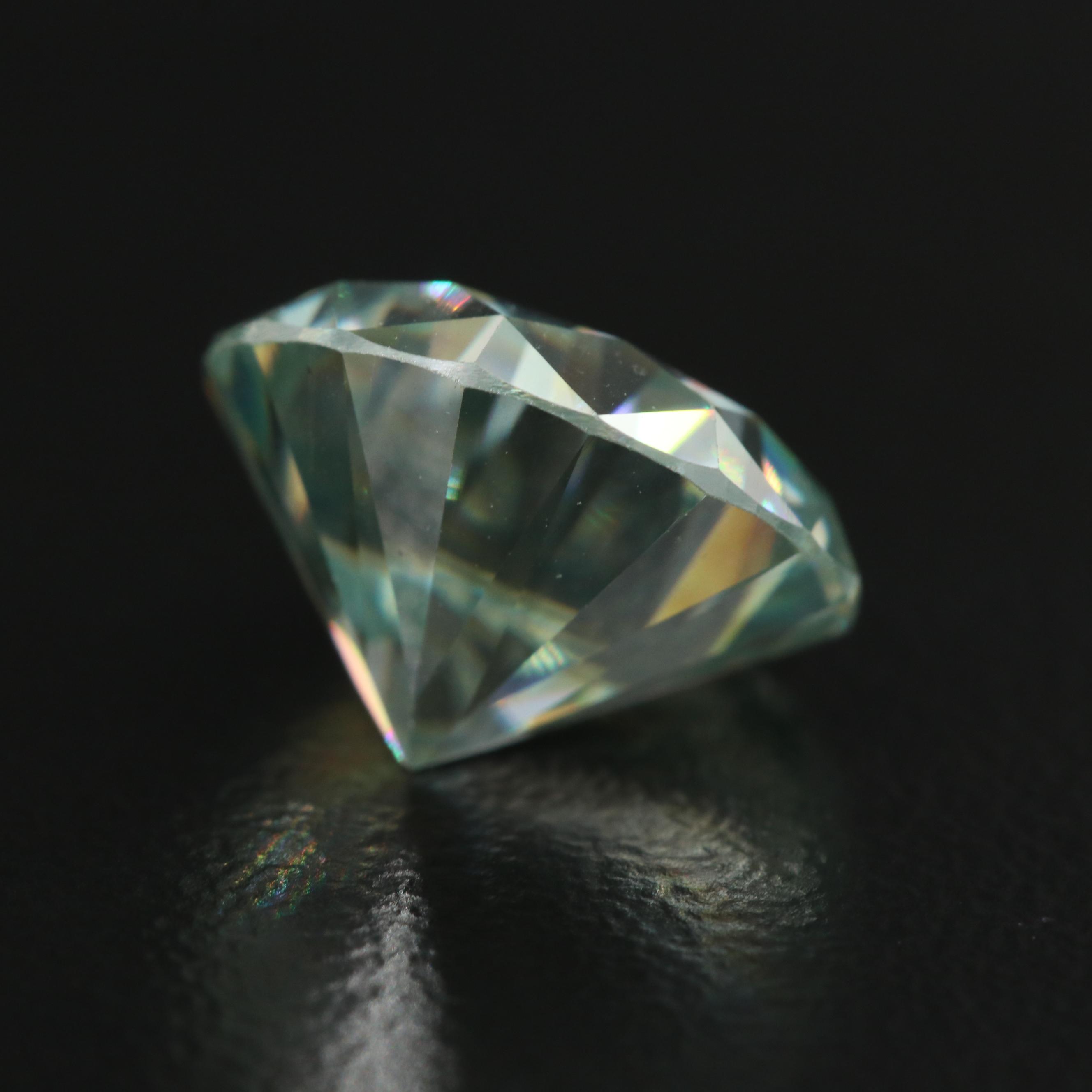 Loose Round Faceted Laboratory Grown Moissanite
