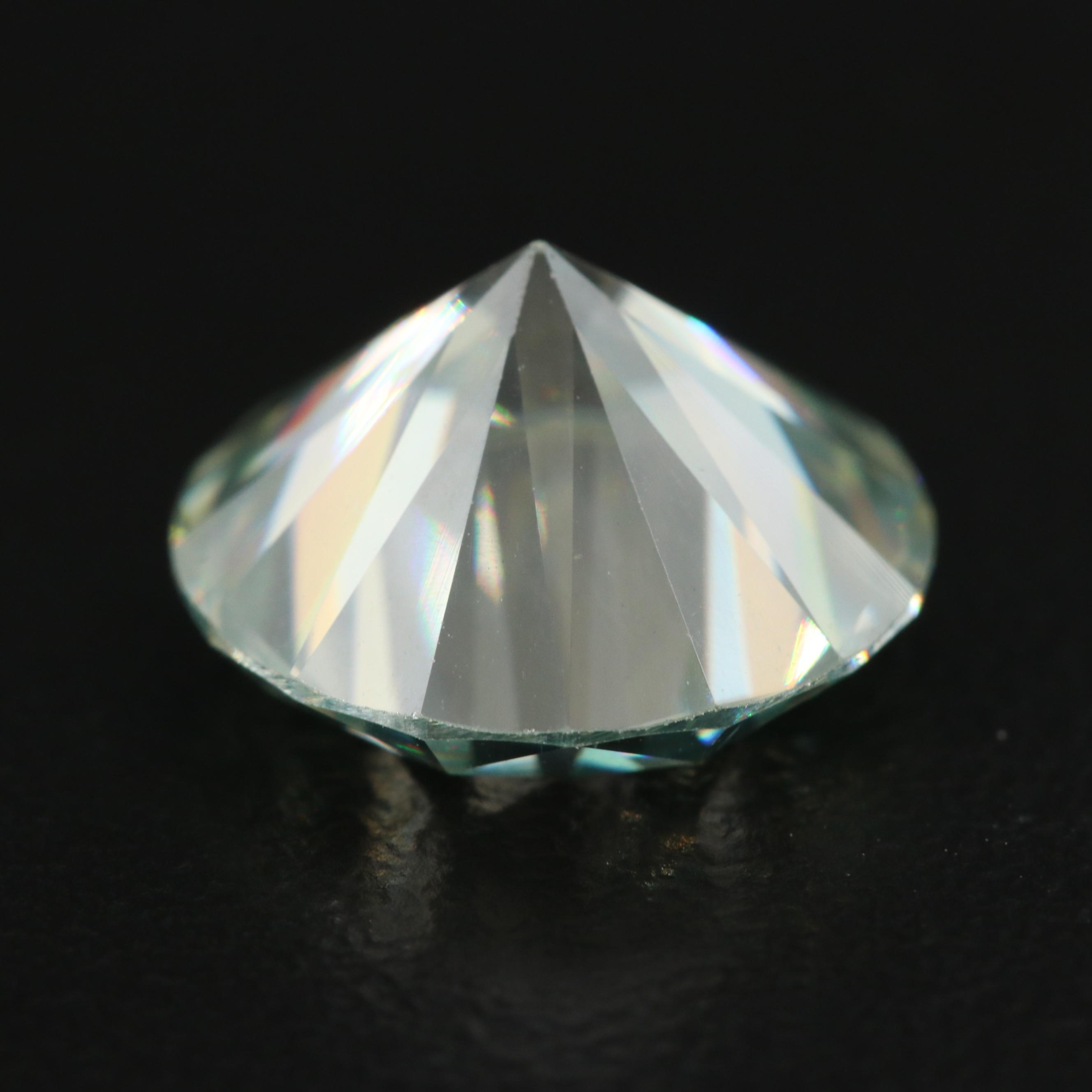 Loose Round Faceted Laboratory Grown Moissanite