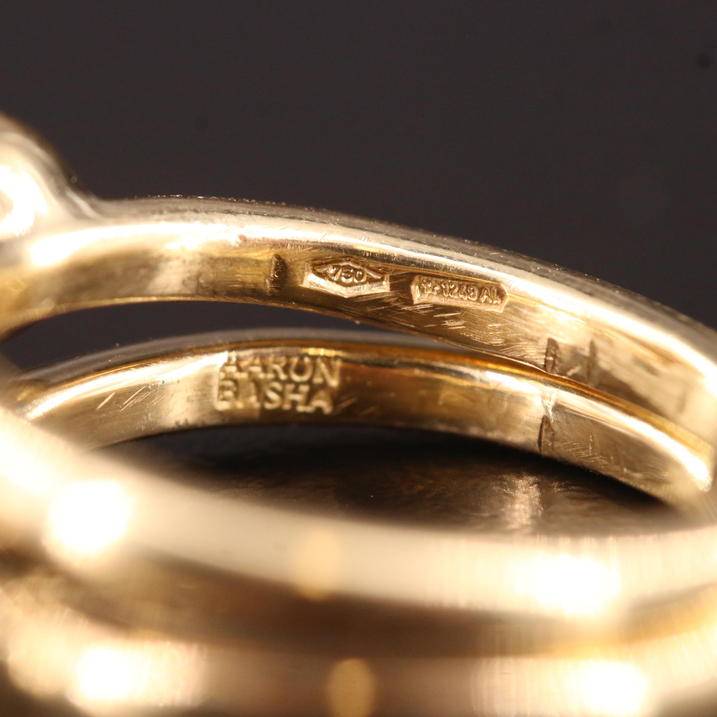 Aaron Basha 18K Diamond and Enamel Ladybug Ring