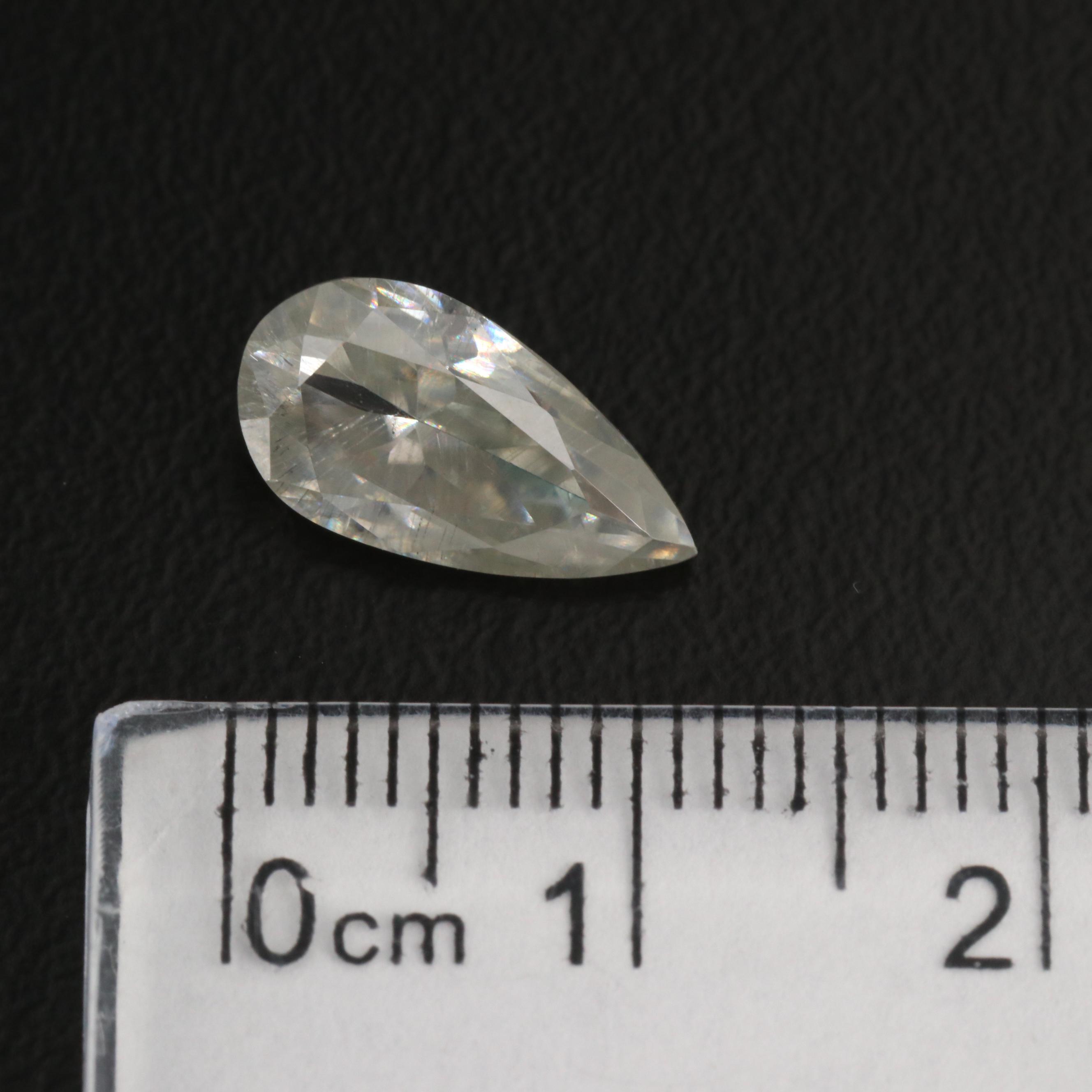 Loose Pear Faceted Laboratory Grown Moissanite