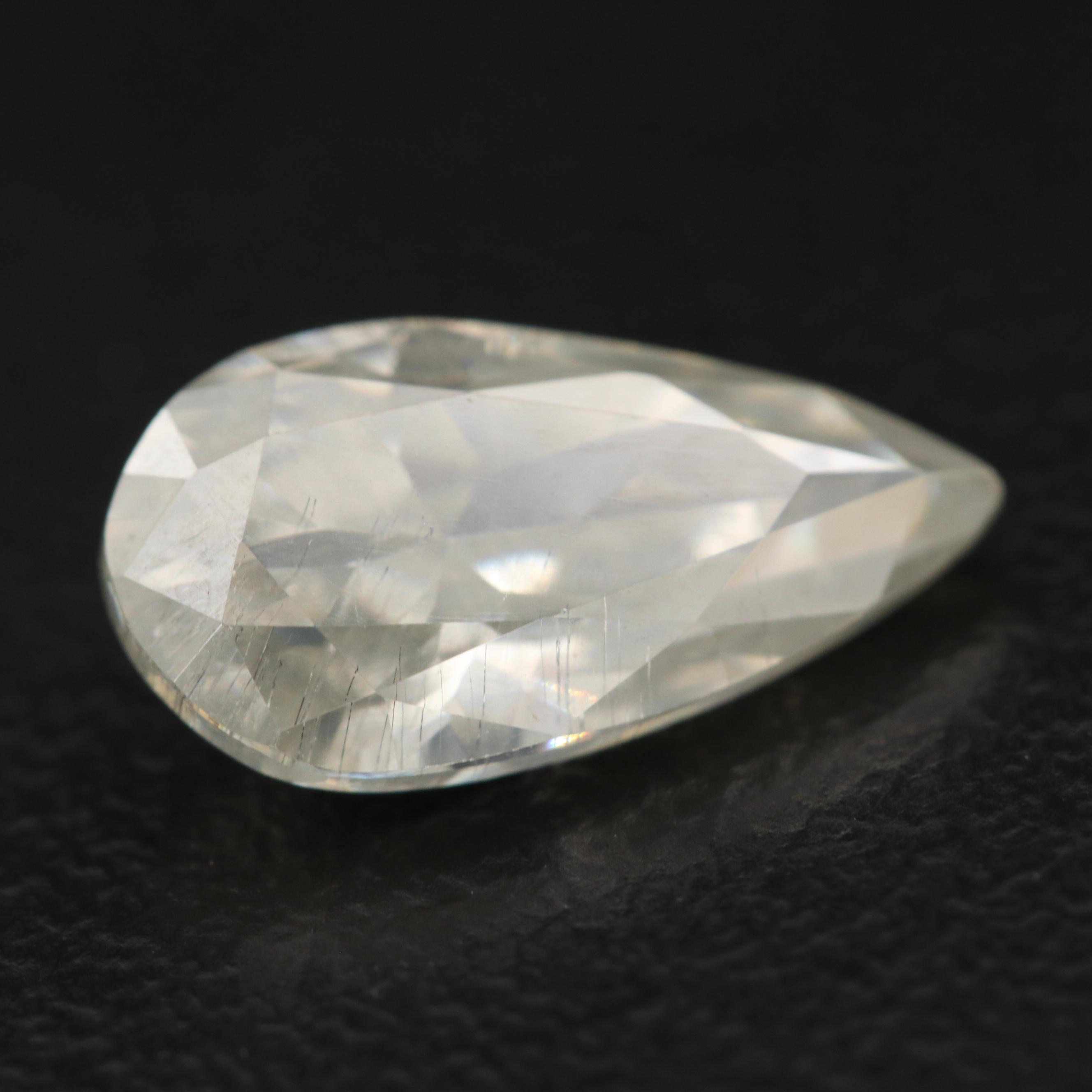 Loose Pear Faceted Laboratory Grown Moissanite