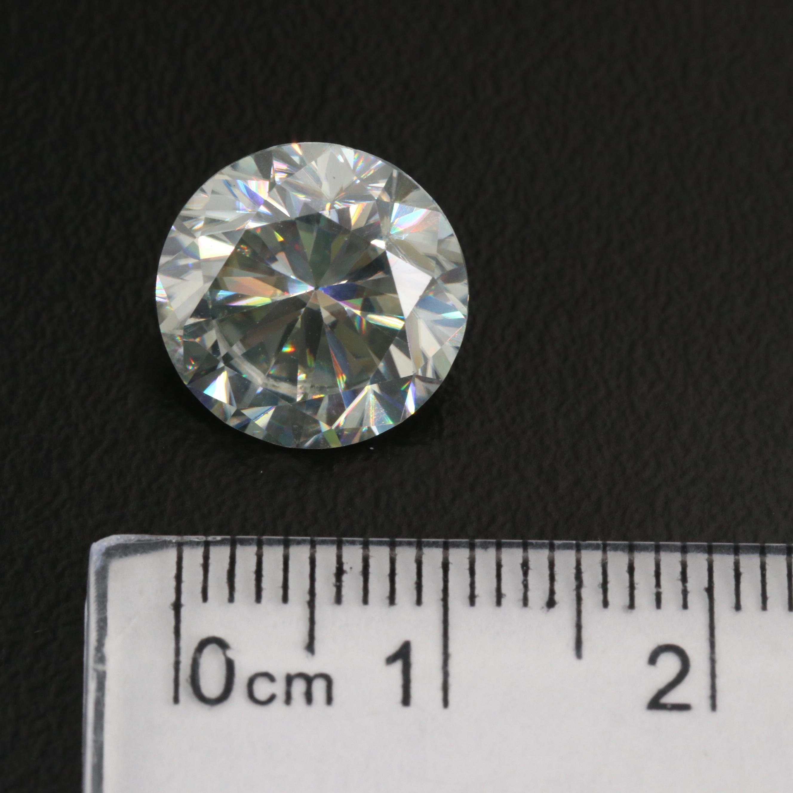 Loose Round Faceted Laboratory Grown Moisssanite