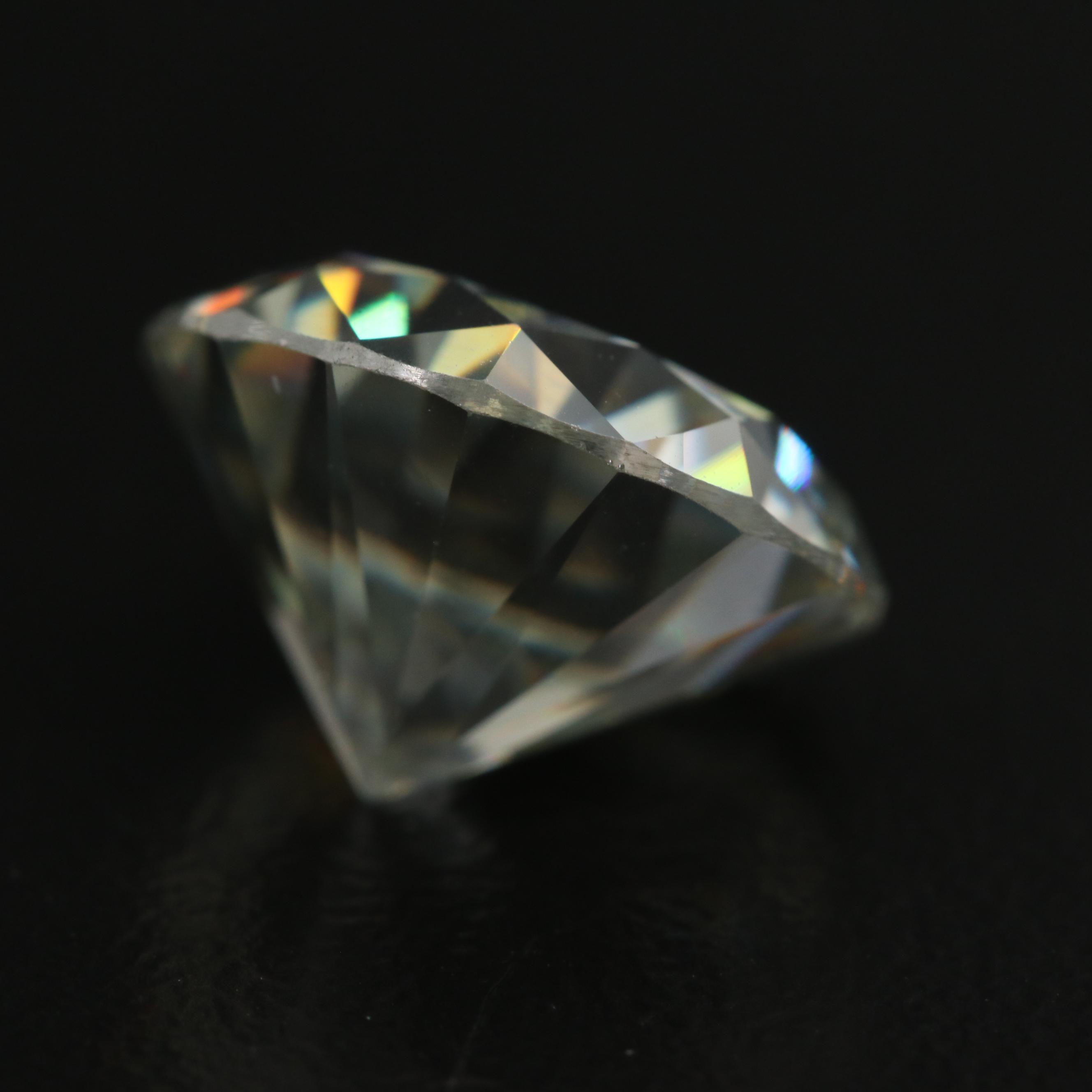 Loose Round Faceted Laboratory Grown Moisssanite