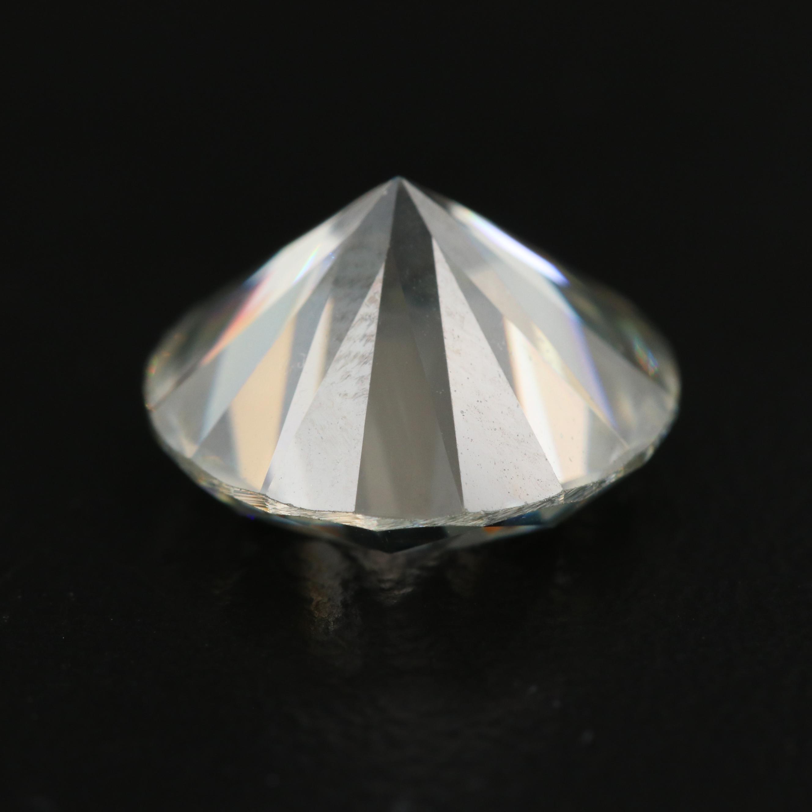 Loose Round Faceted Laboratory Grown Moisssanite