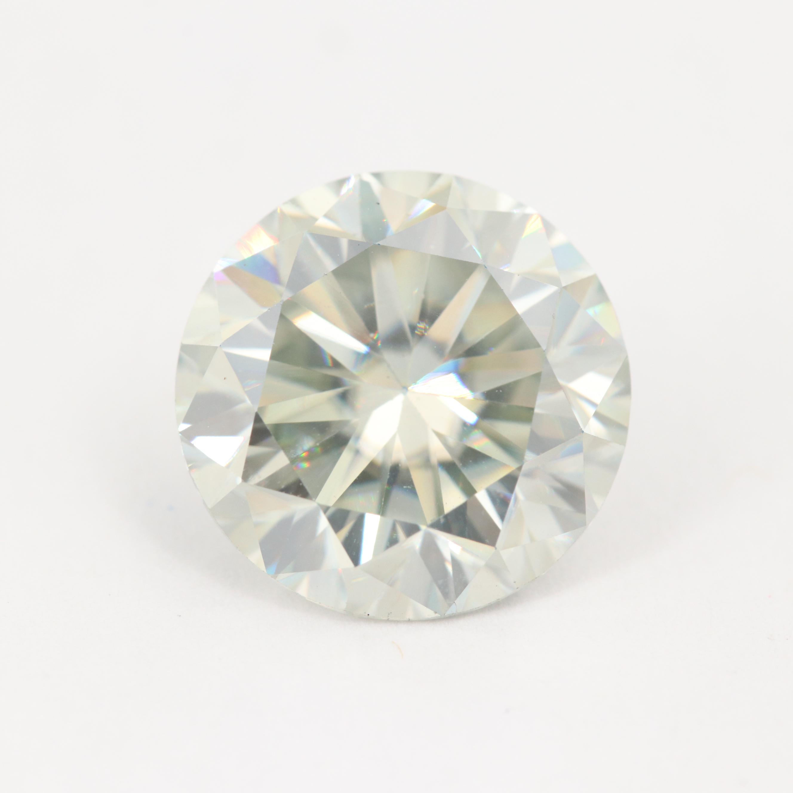 Loose Round Faceted Laboratory Grown Moisssanite