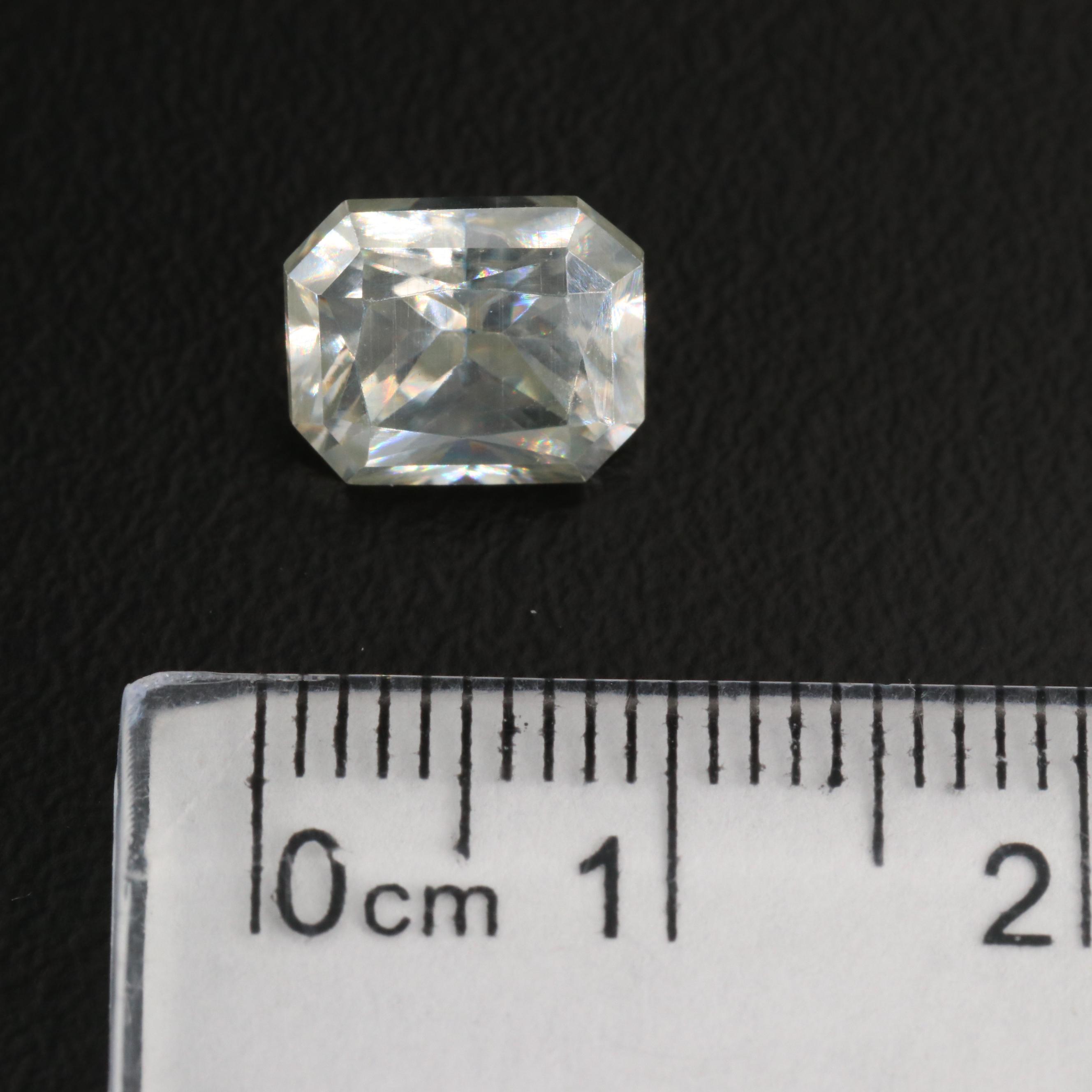 Loose Laboratory Grown  Cut Corner Rectangular Faceted Moissanite