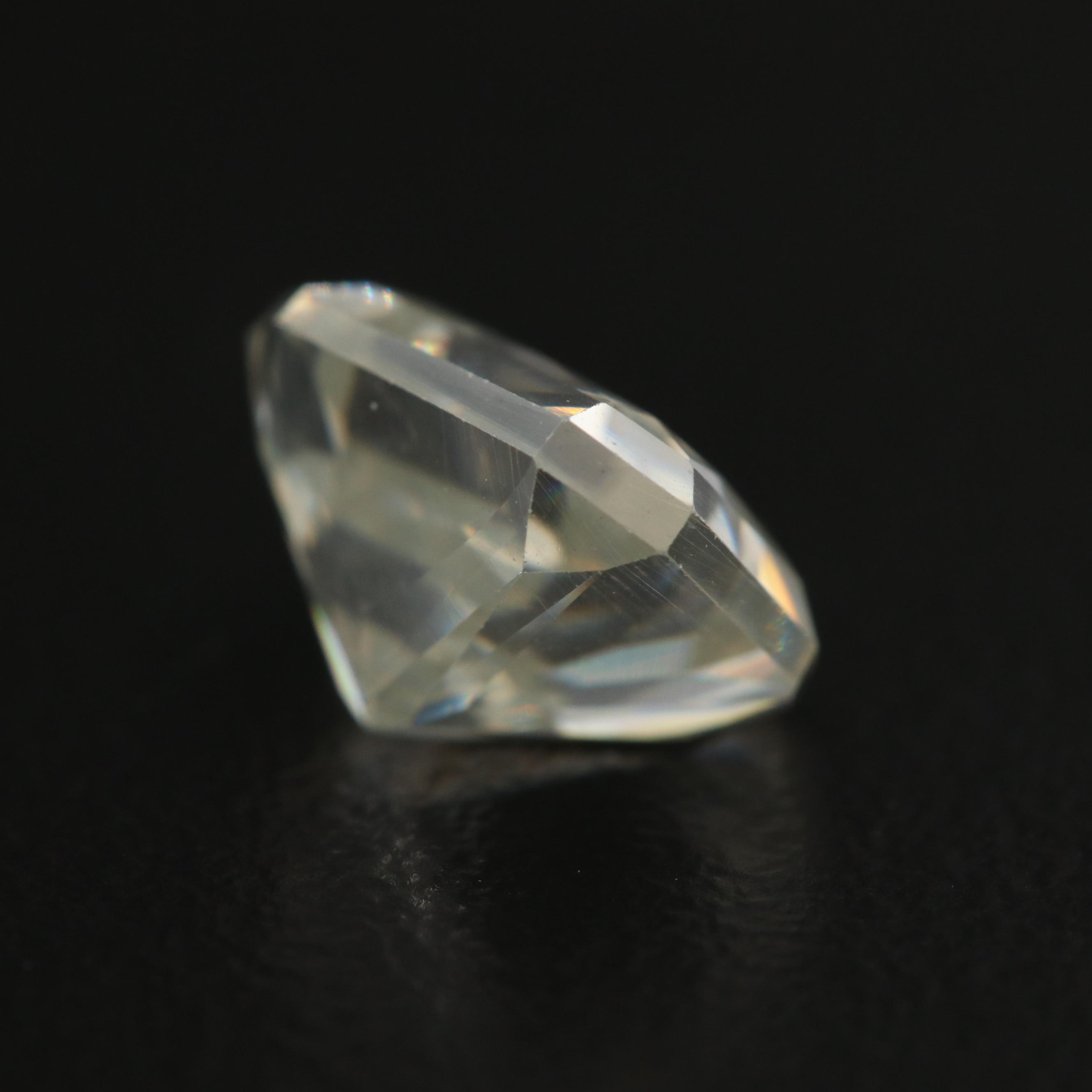 Loose Laboratory Grown  Cut Corner Rectangular Faceted Moissanite