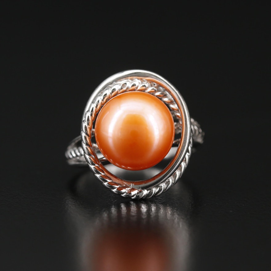 Sterling Silver Pearl Ring