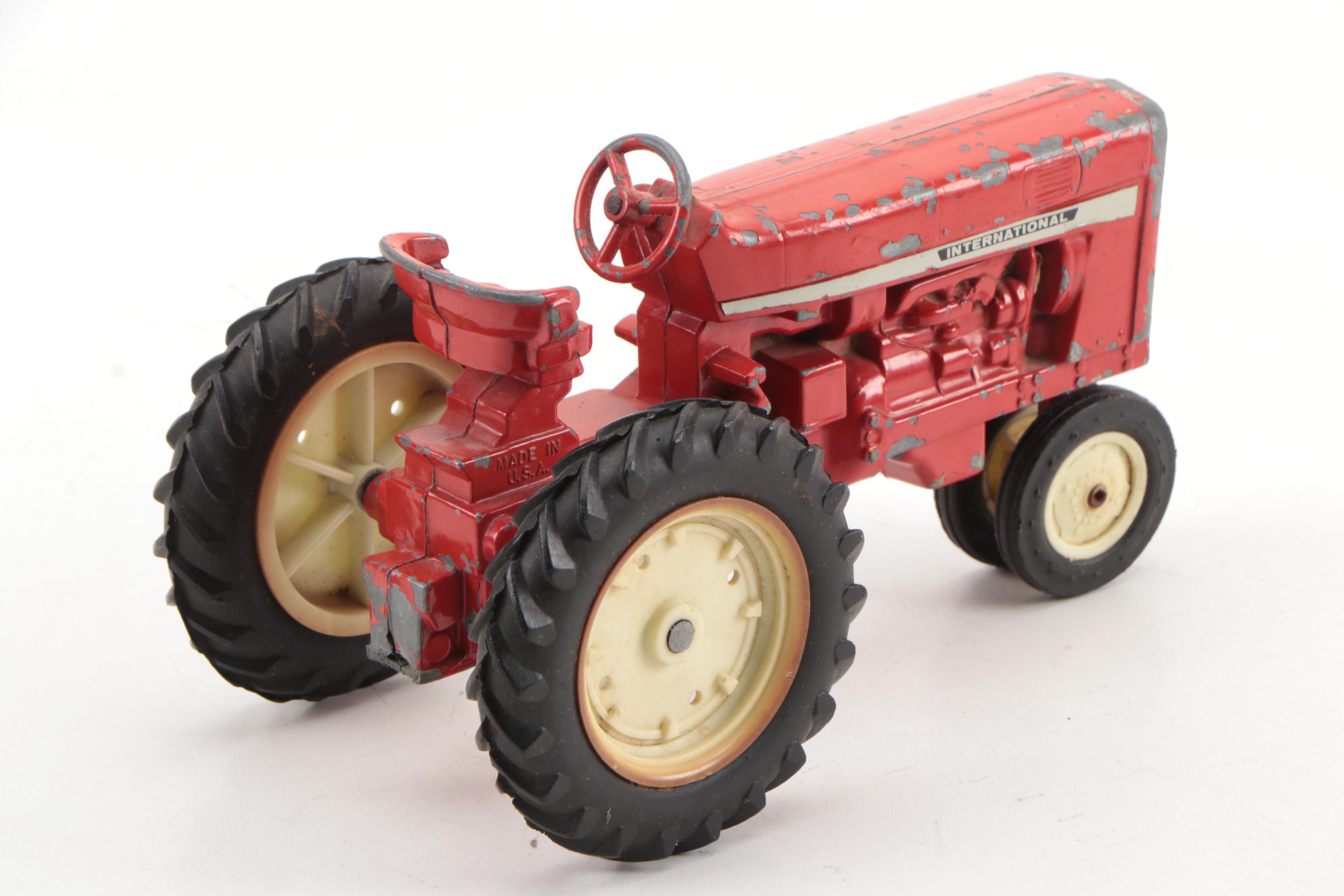 Ertl International and John Deere Farming Tractors with Cultivators/Spreaders