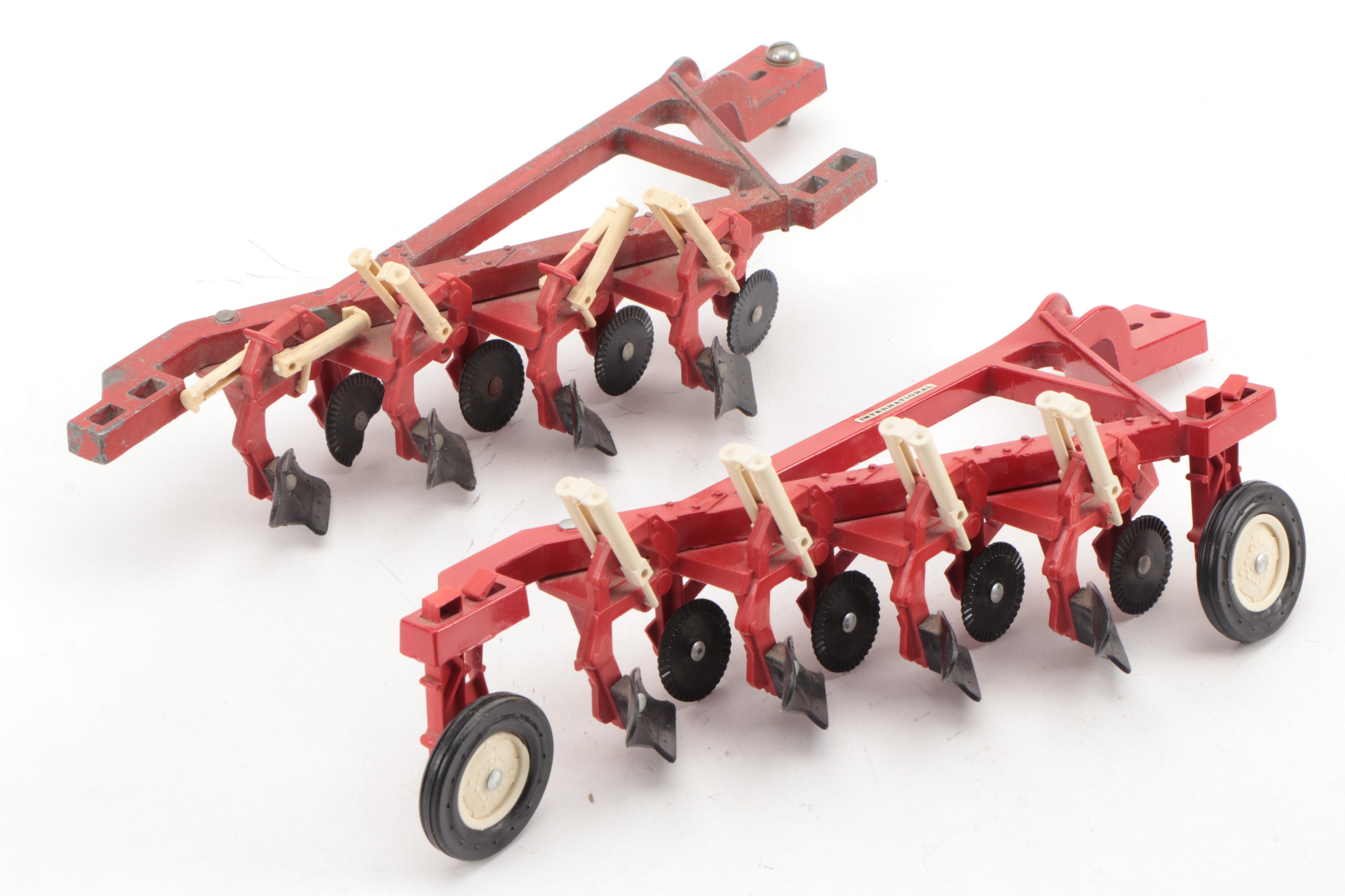 Ertl International and John Deere Farming Tractors with Cultivators/Spreaders