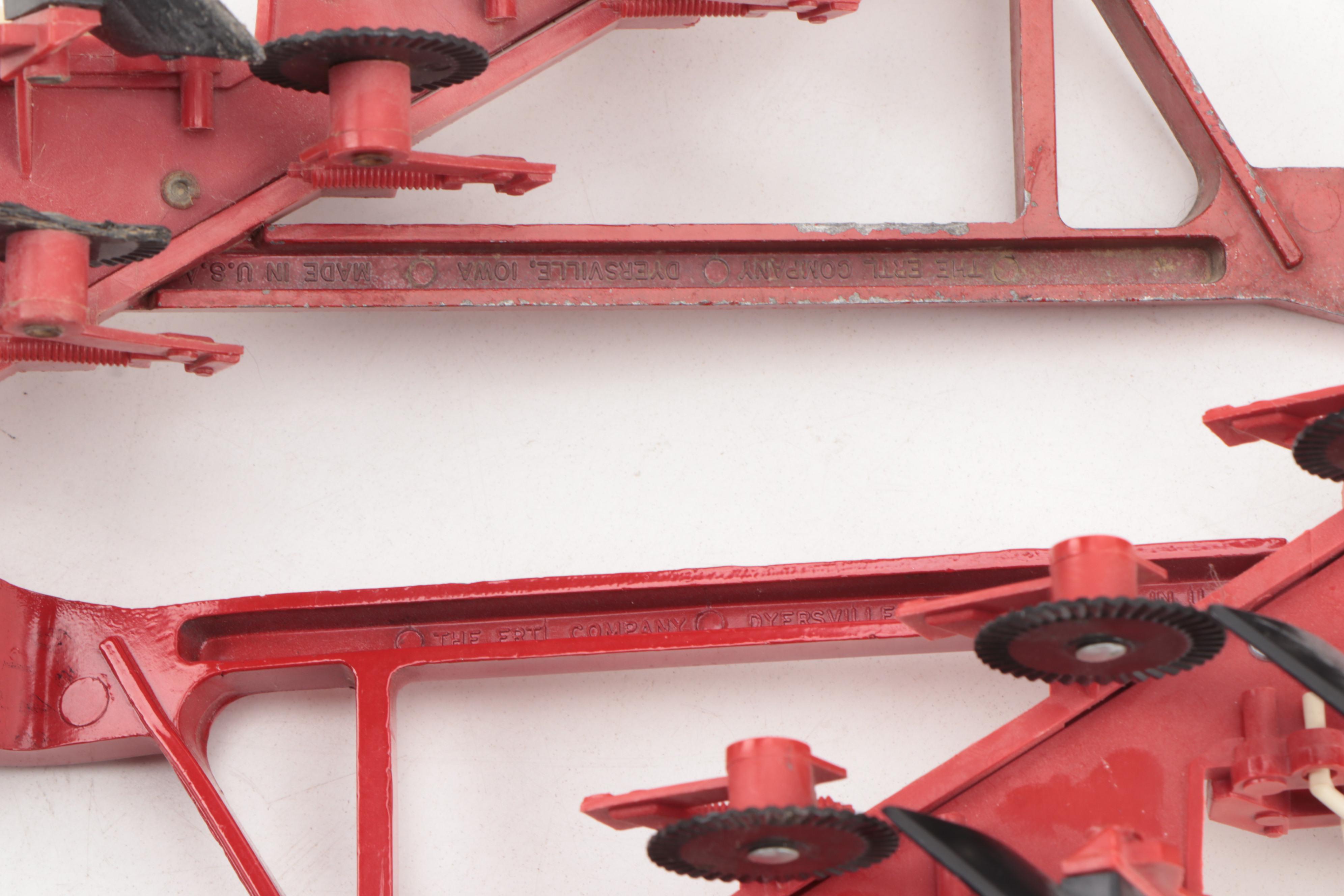 Ertl International and John Deere Farming Tractors with Cultivators/Spreaders