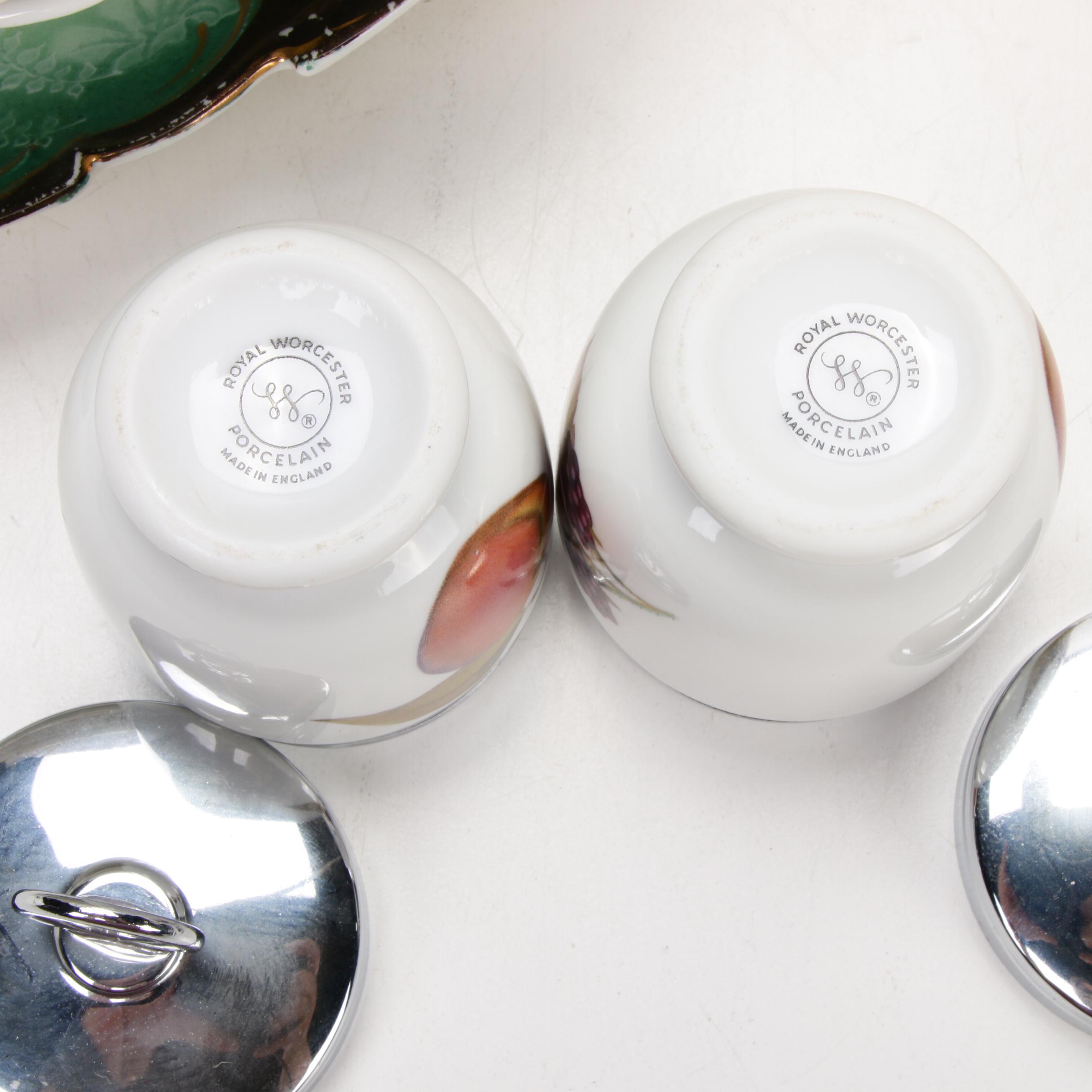 Jean Pouyat Limoges and Other Gilt Porcelain Plates and Serveware