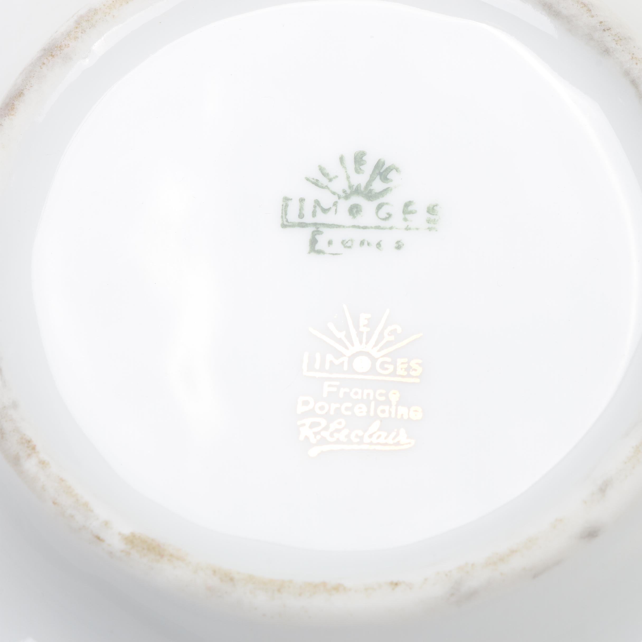 Jean Pouyat Limoges and Other Gilt Porcelain Plates and Serveware