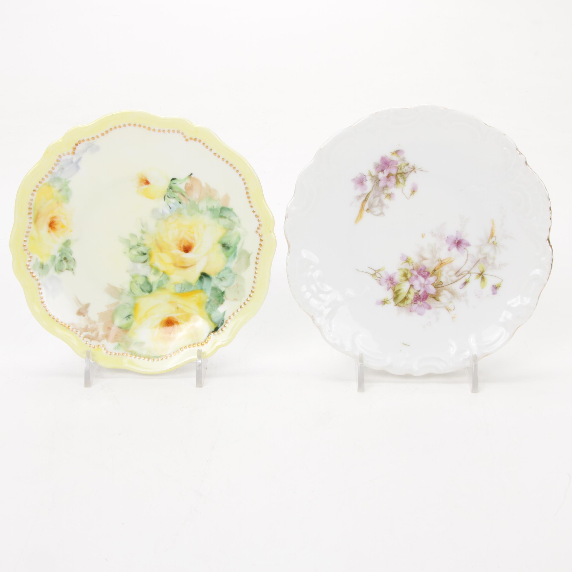 Jean Pouyat Limoges and Other Gilt Porcelain Plates and Serveware
