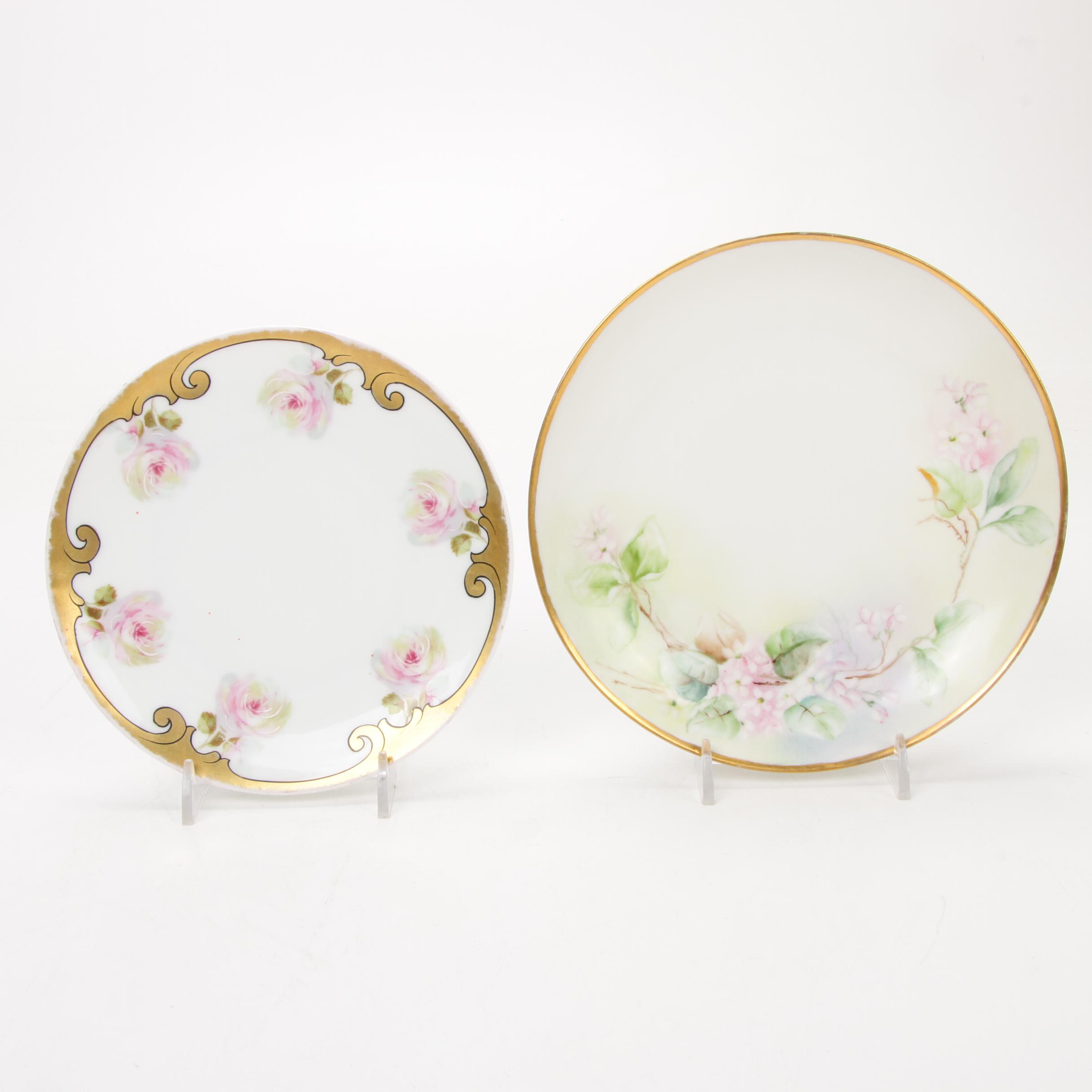 Jean Pouyat Limoges and Other Gilt Porcelain Plates and Serveware
