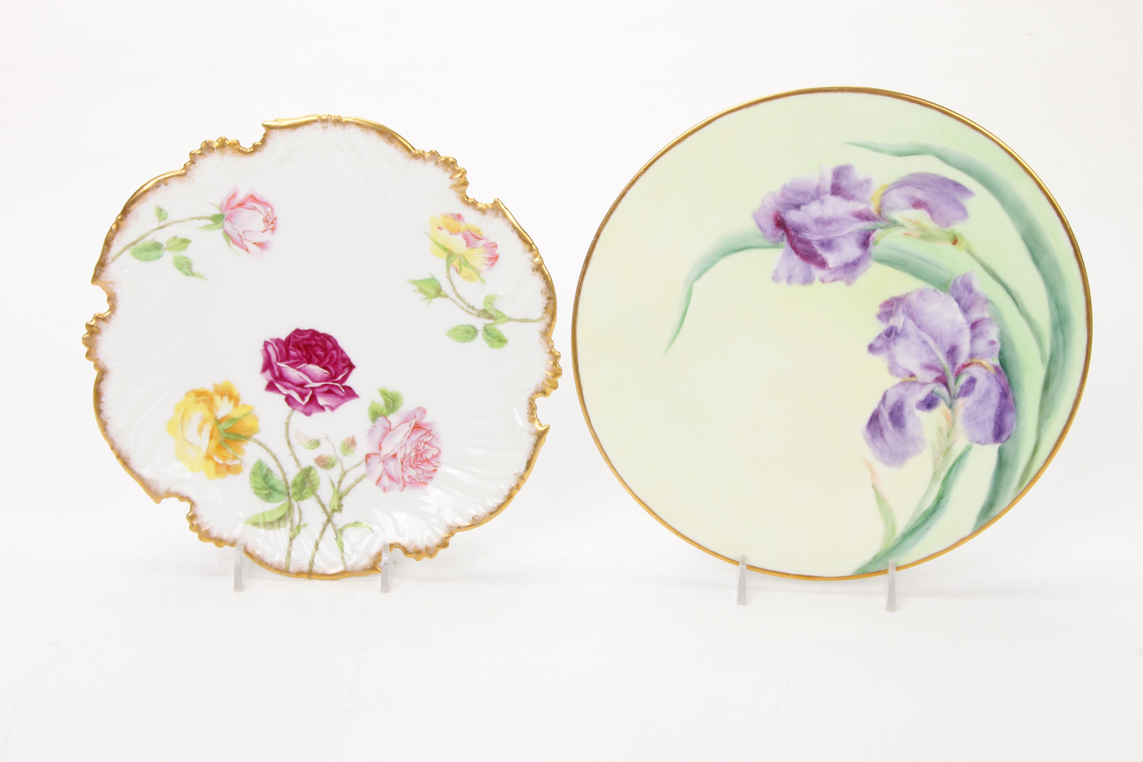 Jean Pouyat Limoges and Other Gilt Porcelain Plates and Serveware