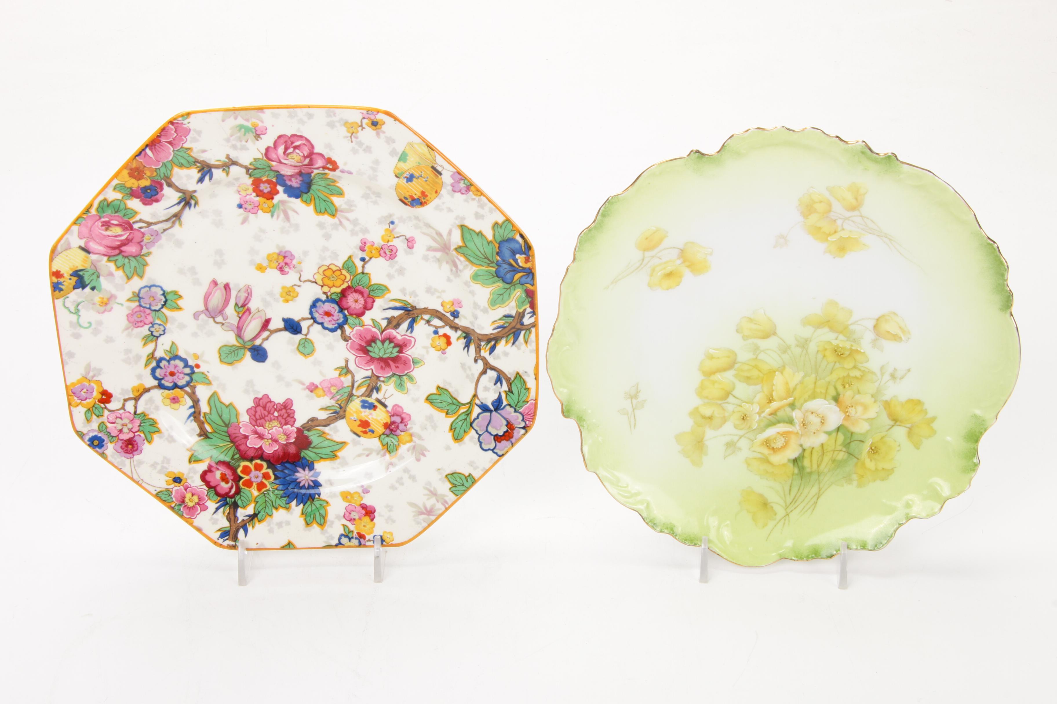 Jean Pouyat Limoges and Other Gilt Porcelain Plates and Serveware