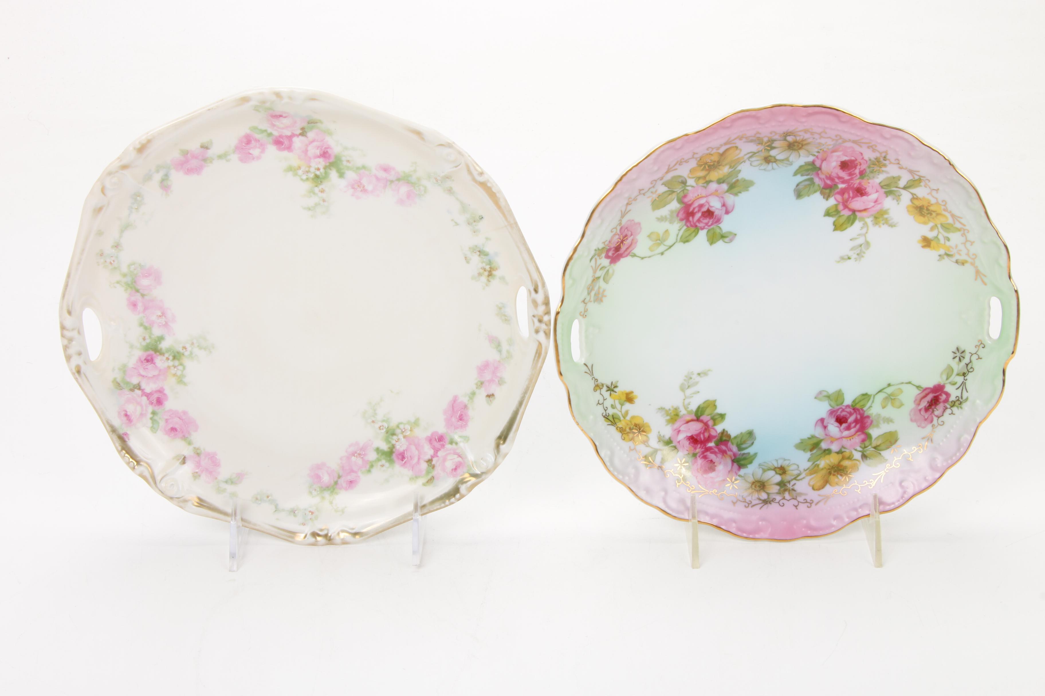 Jean Pouyat Limoges and Other Gilt Porcelain Plates and Serveware
