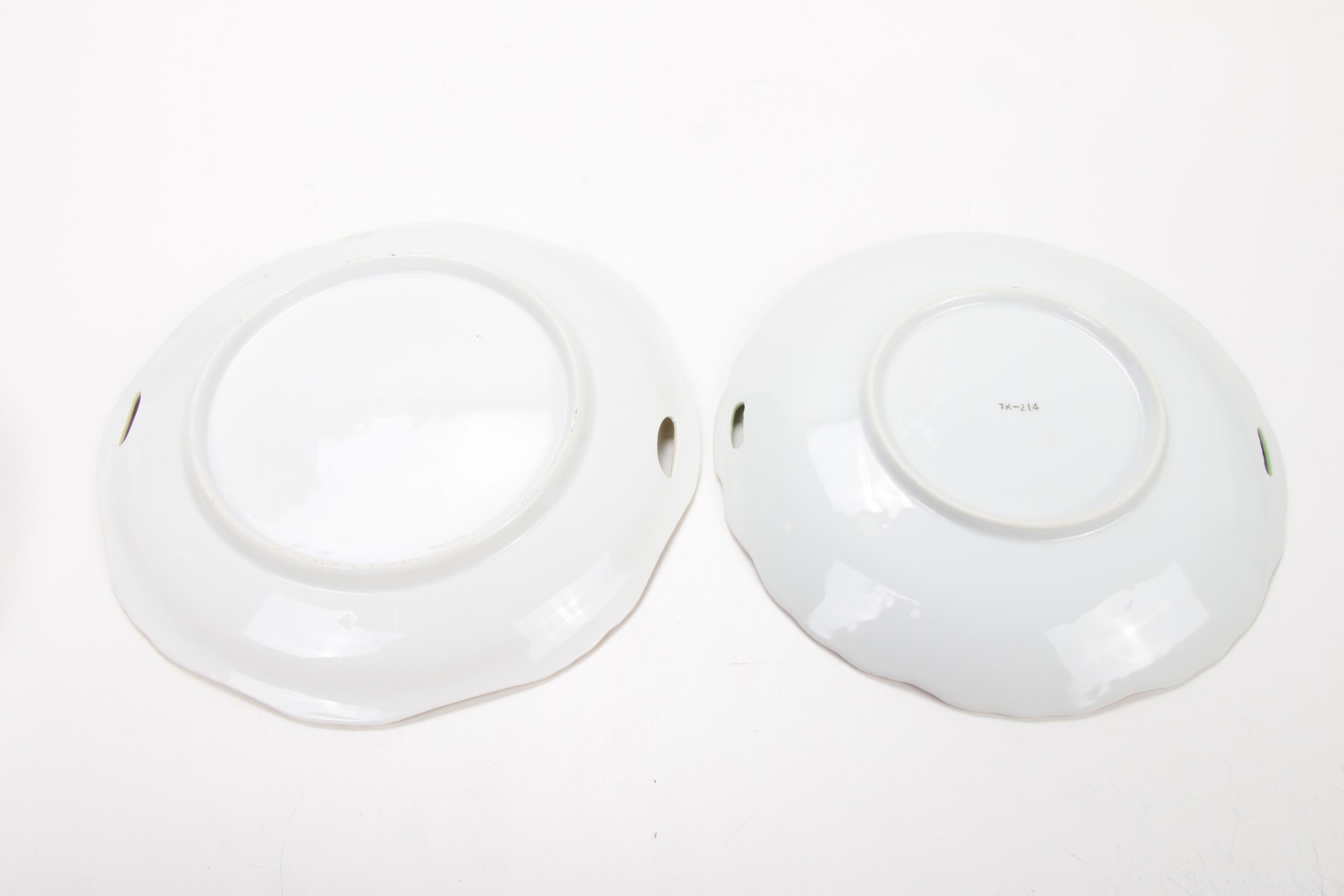 Jean Pouyat Limoges and Other Gilt Porcelain Plates and Serveware