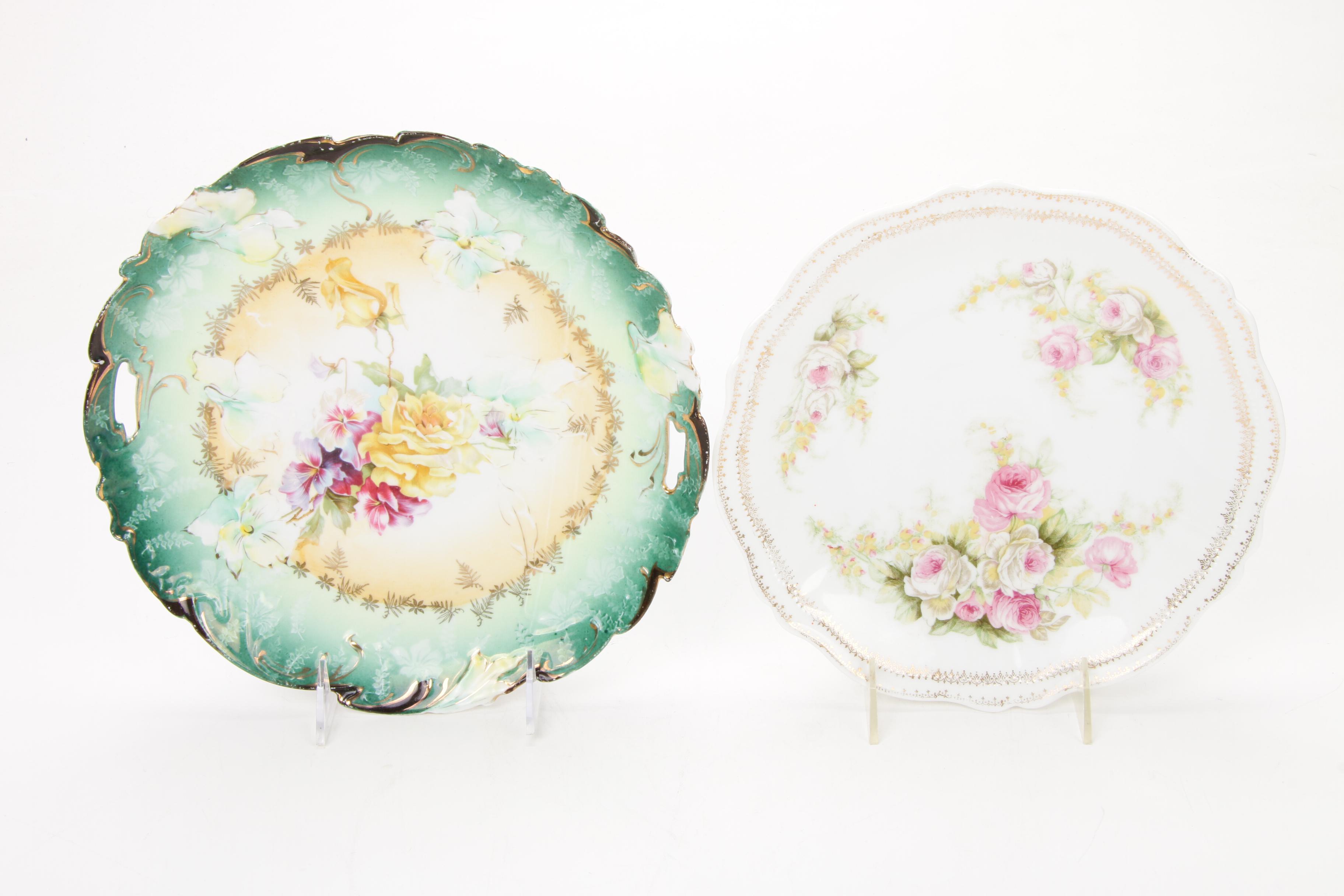 Jean Pouyat Limoges and Other Gilt Porcelain Plates and Serveware