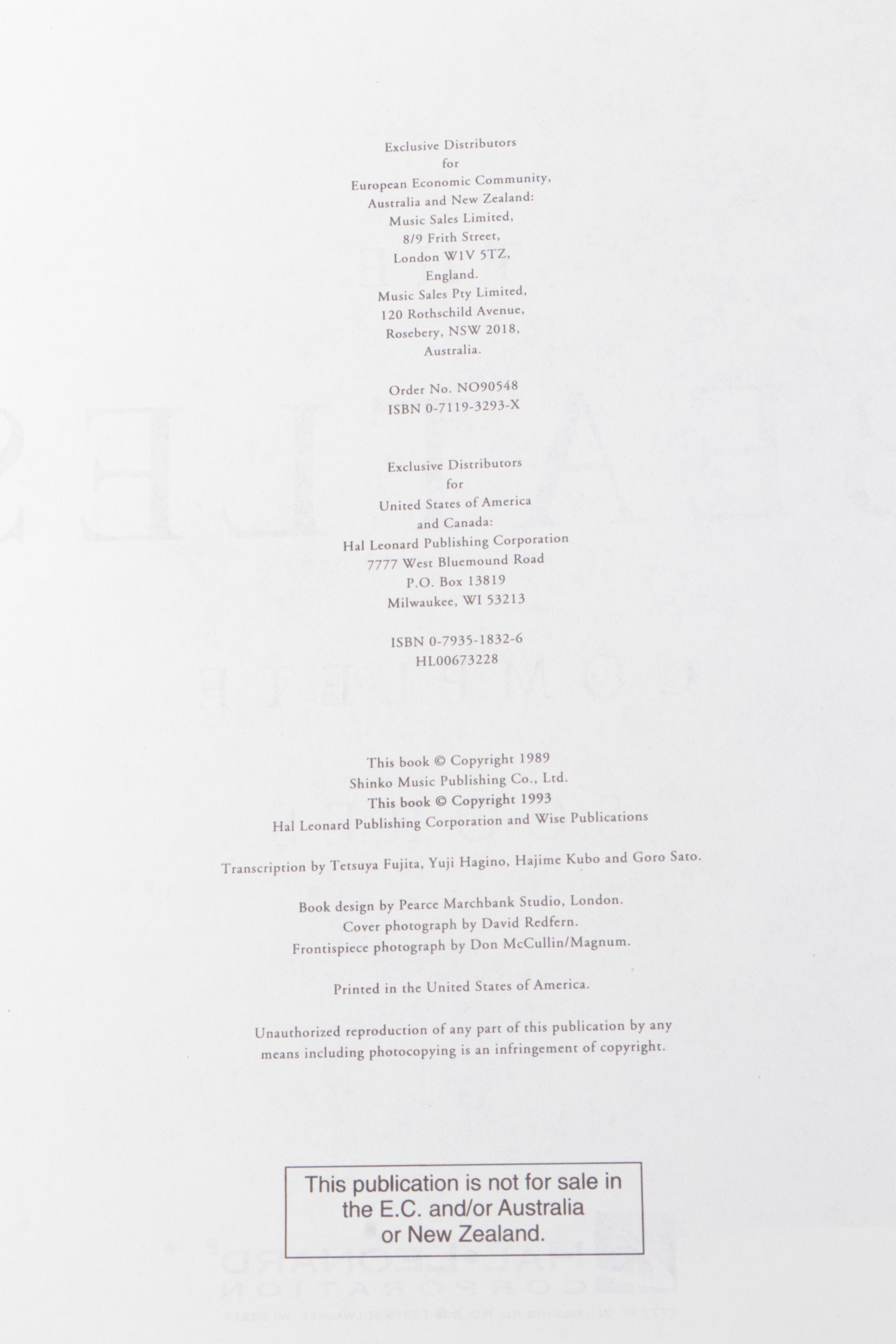 "The Beatles Complete Scores" and "The Beatles BBC Archives" Books