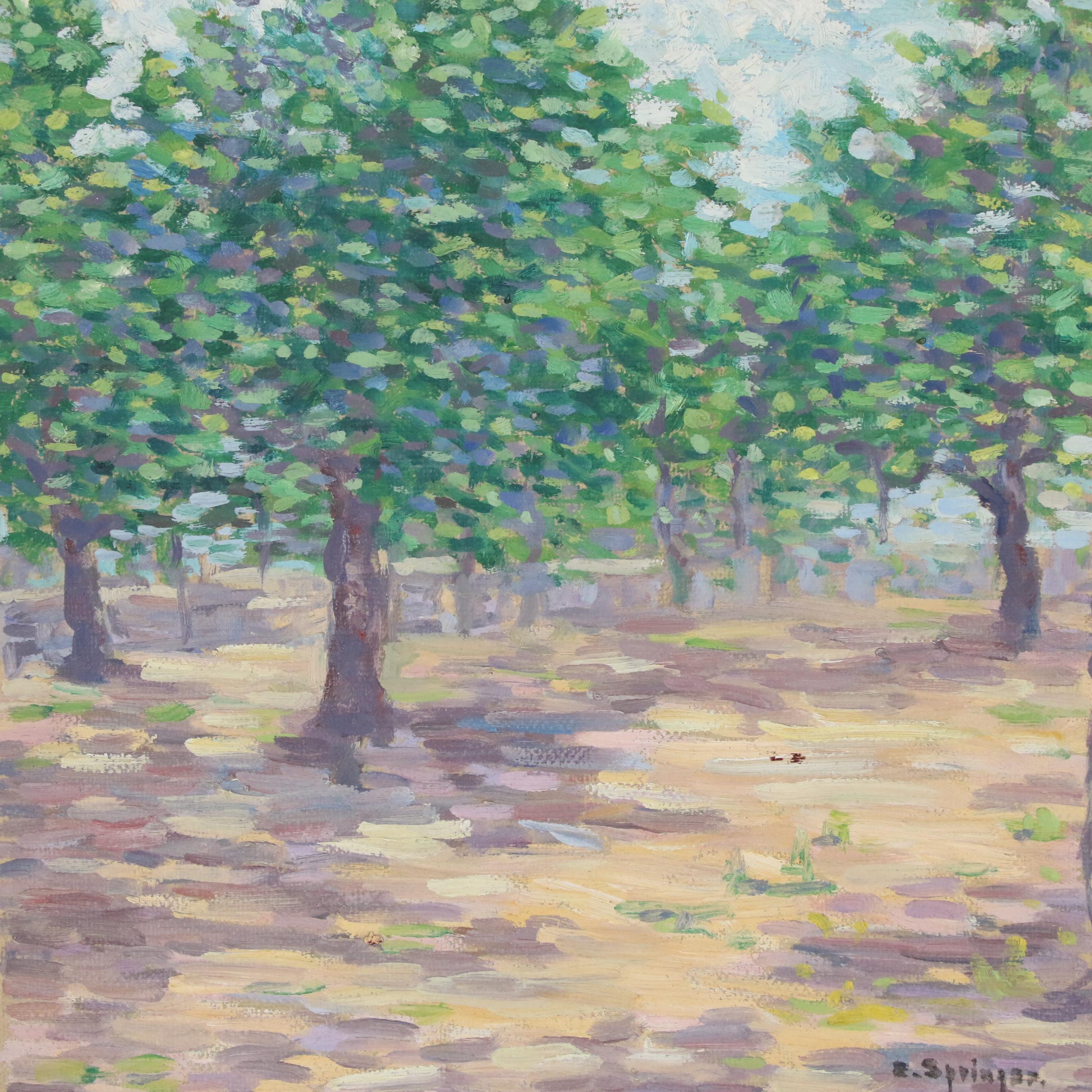 Eva Springer Impressionist Style Oil Painting, Early to Mid-20th Century