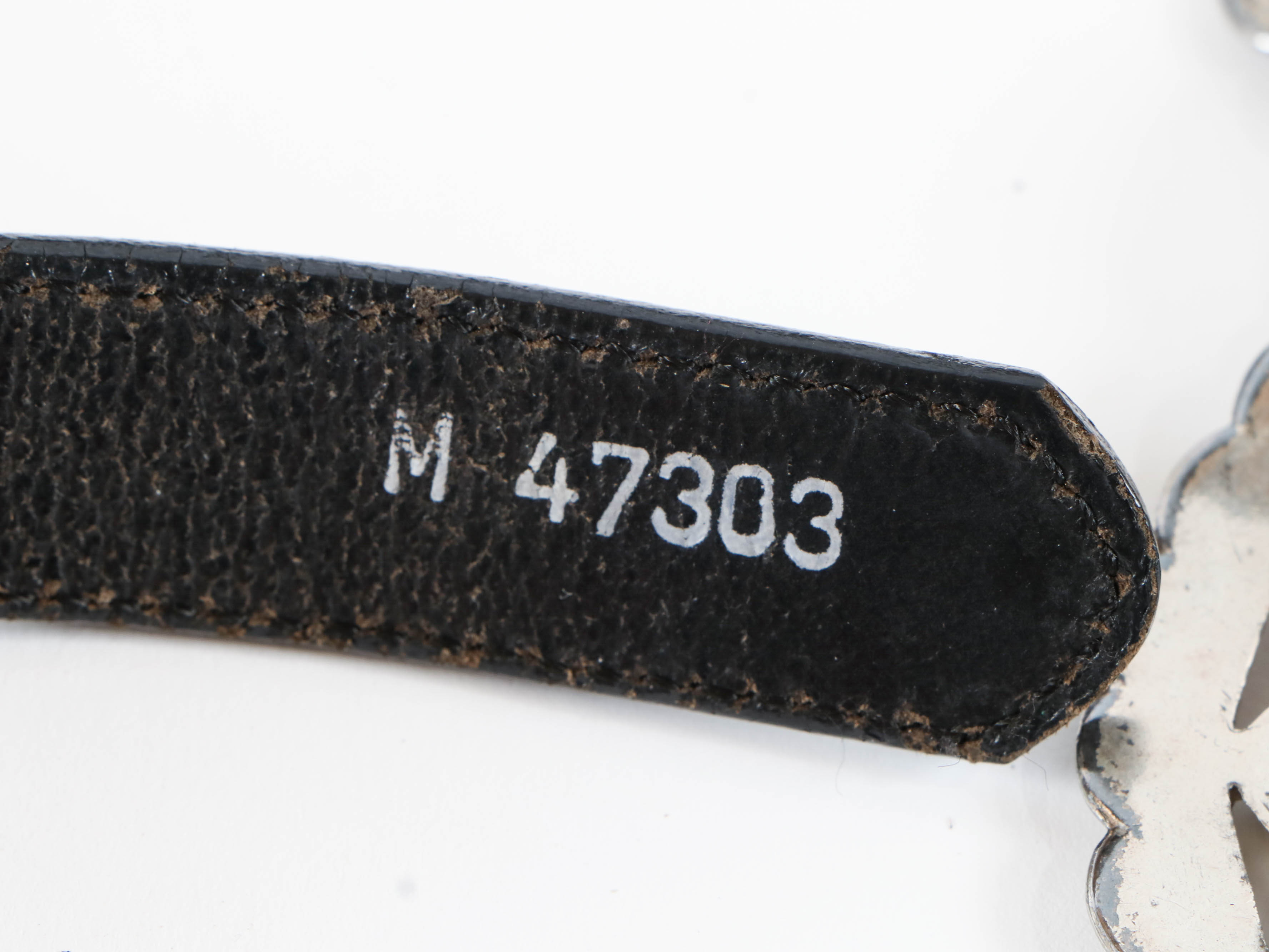 Brighton Concho Style Black Leather Belt