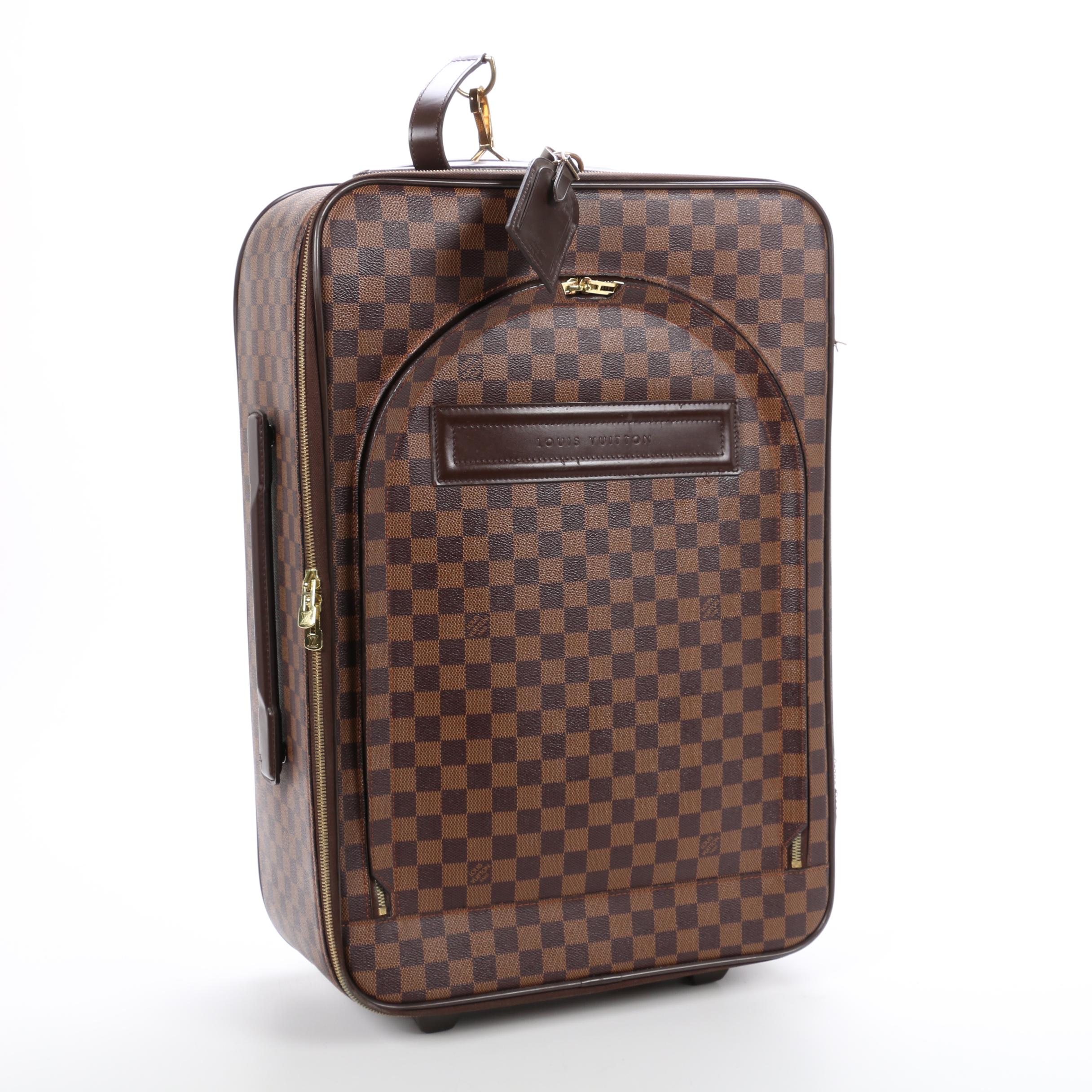 Louis Vuitton Pegase 55 Rolling Suitcase in Damier Ebene Canvas