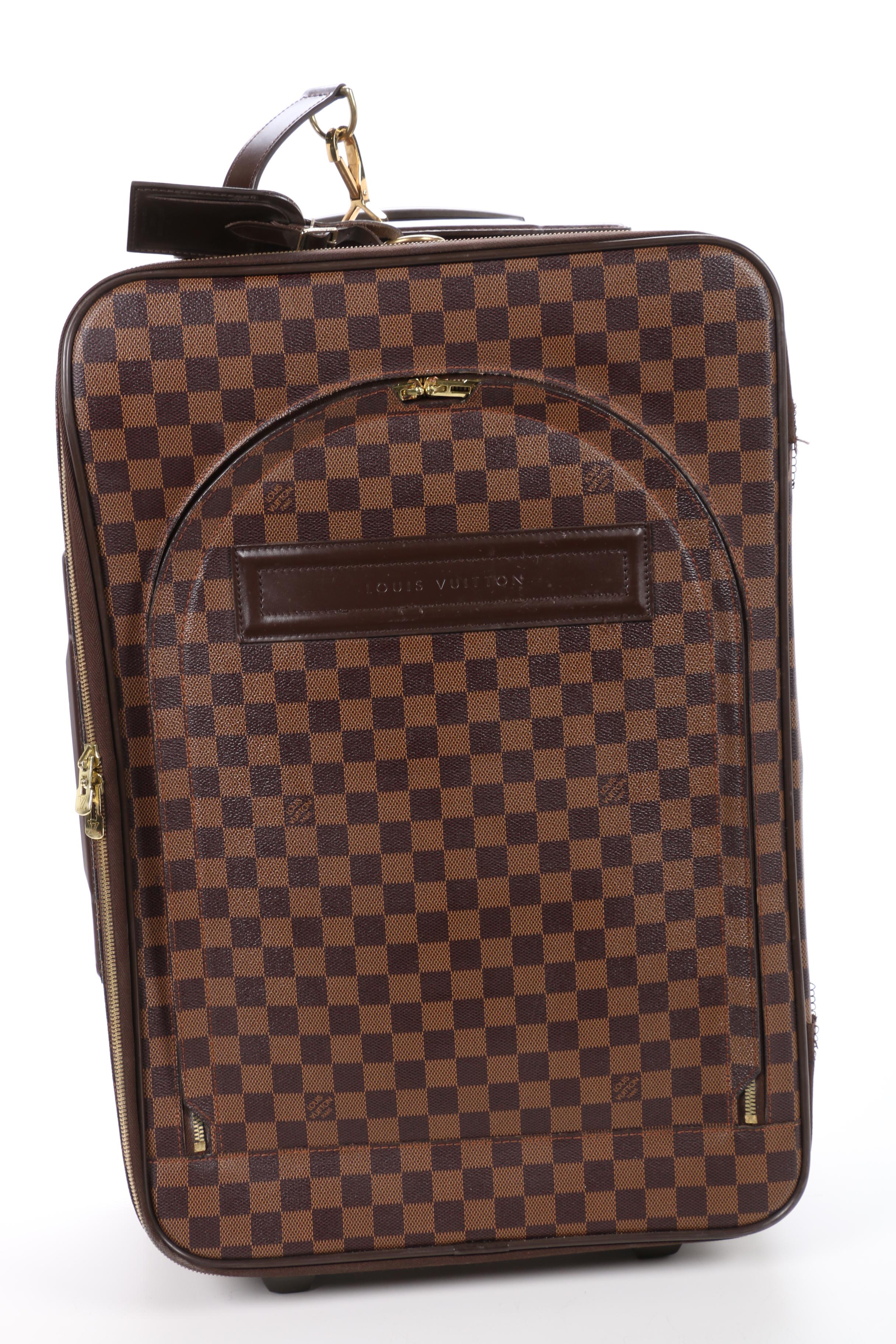 Louis Vuitton Pegase 55 Rolling Suitcase in Damier Ebene Canvas