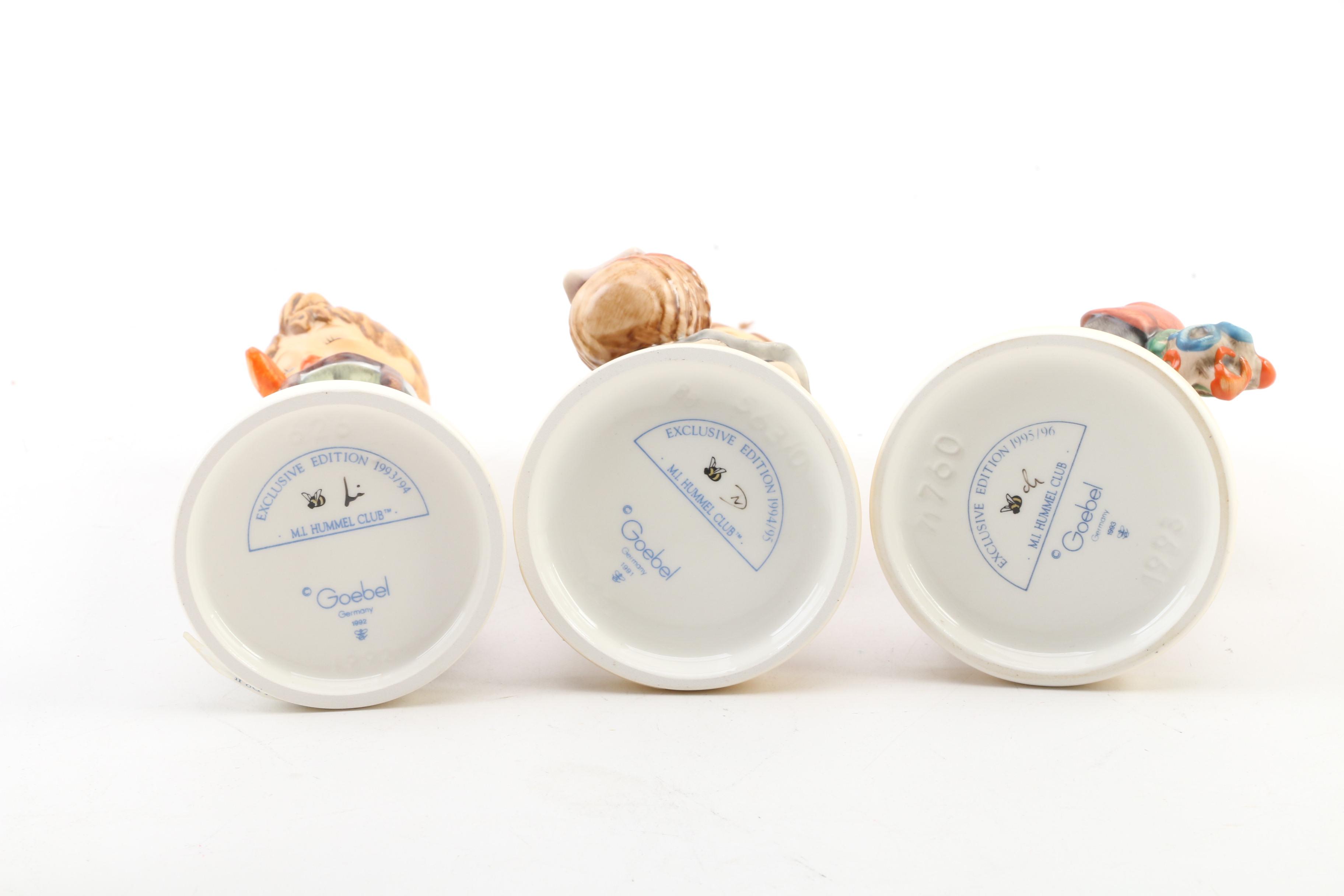 Goebel Hummel Porcelain Figurines Including "Little Visitor" and "Forever Yours"