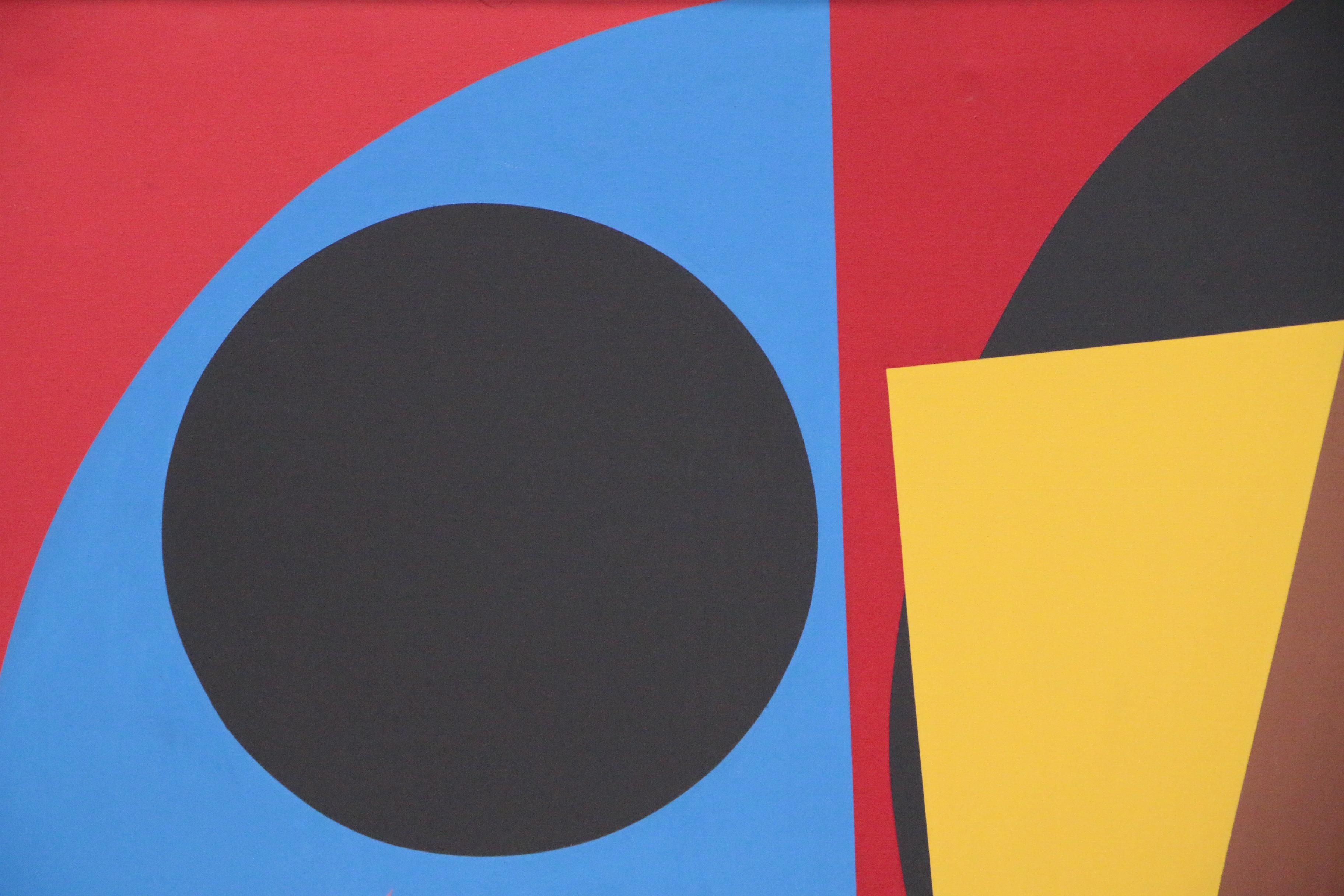 Walter Stomps Acrylic Painting "Construction", Late 20th Century