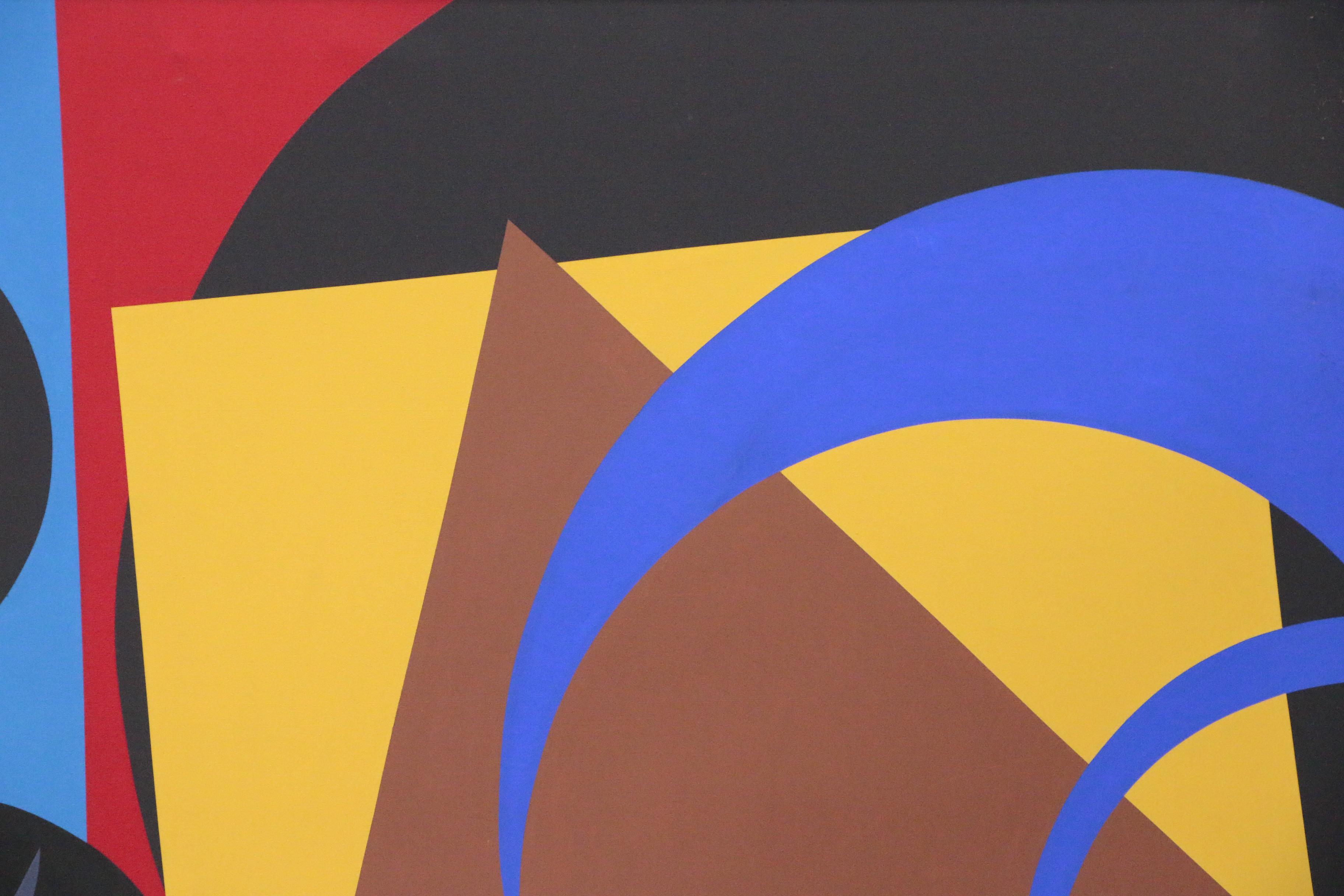 Walter Stomps Acrylic Painting "Construction", Late 20th Century