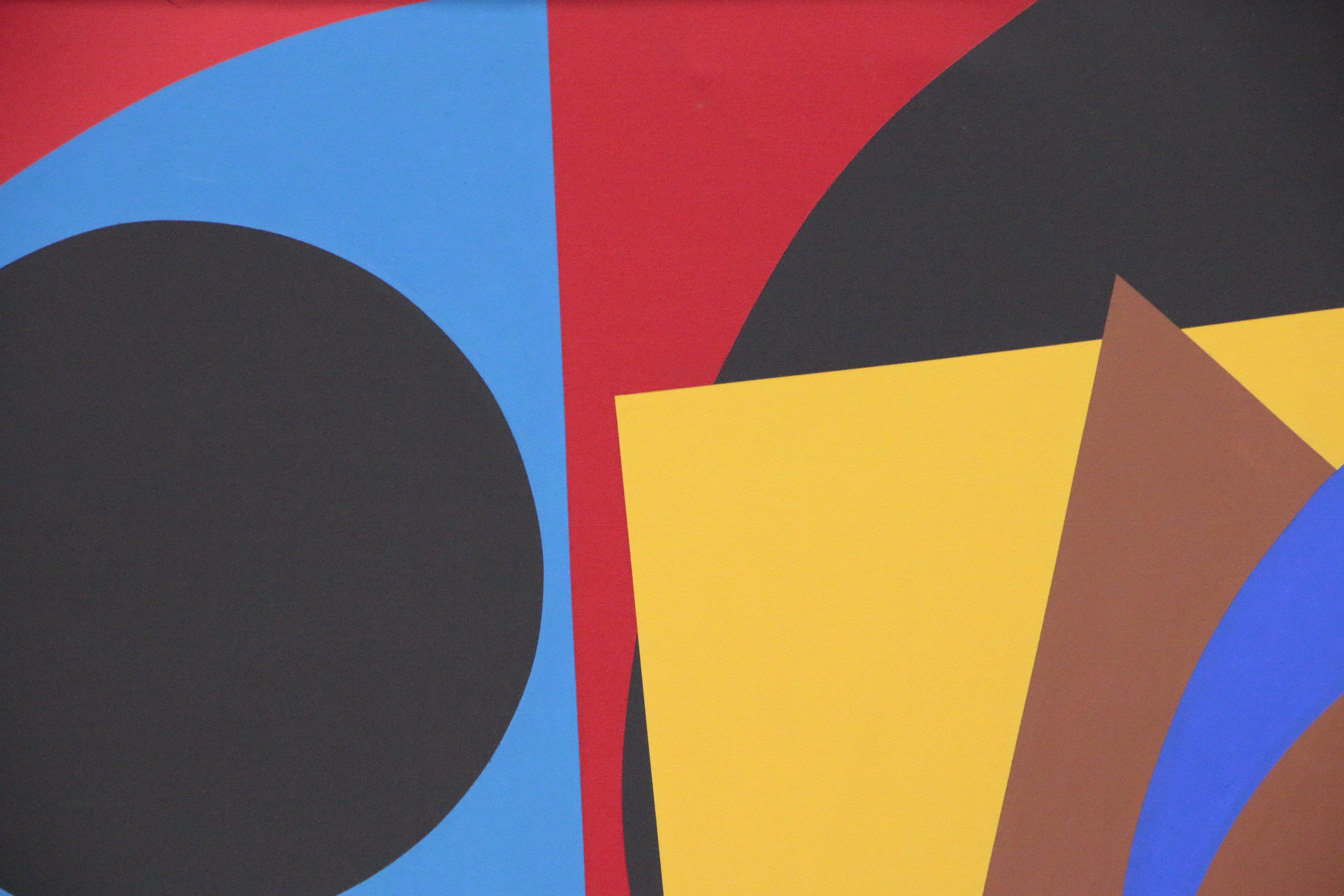 Walter Stomps Acrylic Painting "Construction", Late 20th Century