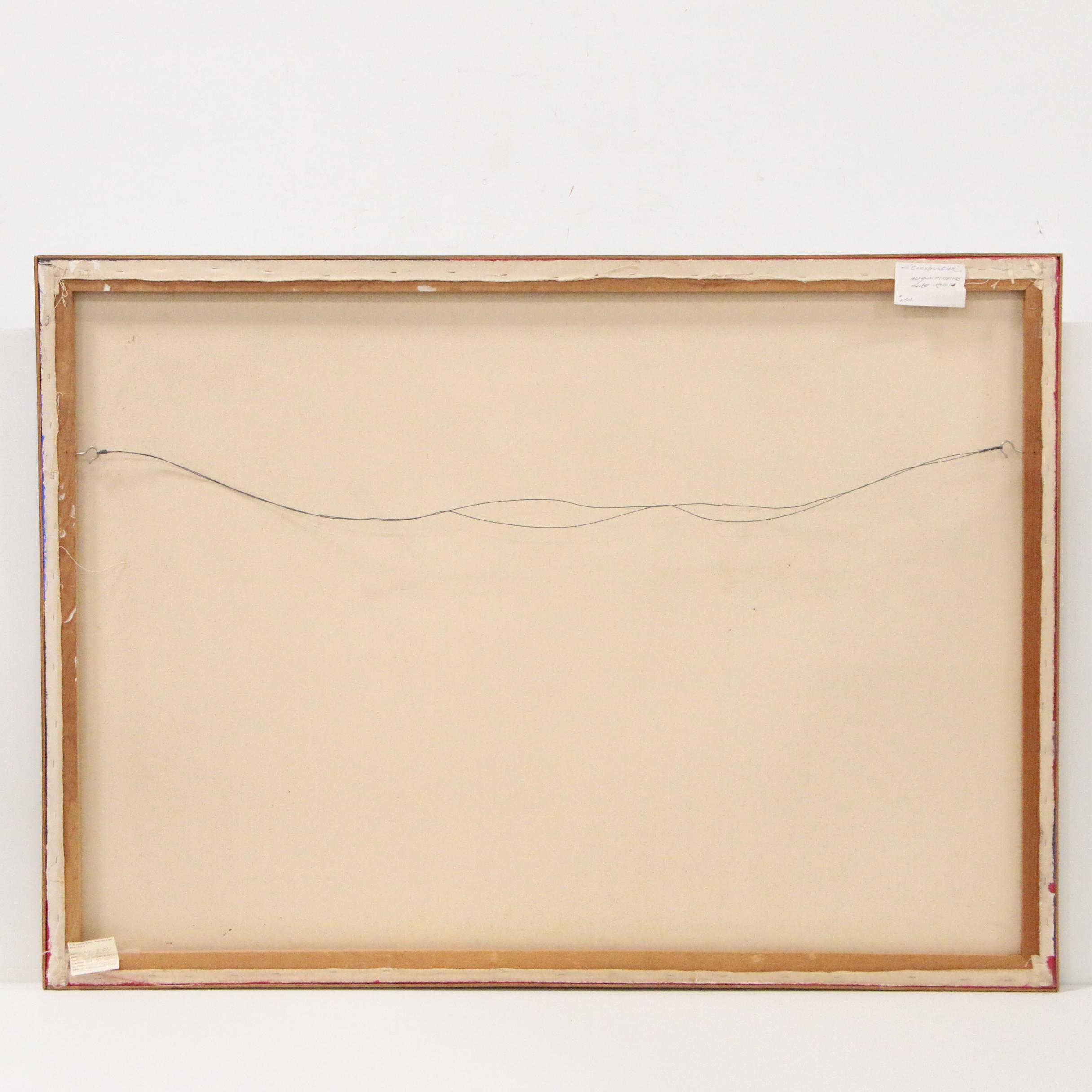 Walter Stomps Acrylic Painting "Construction", Late 20th Century