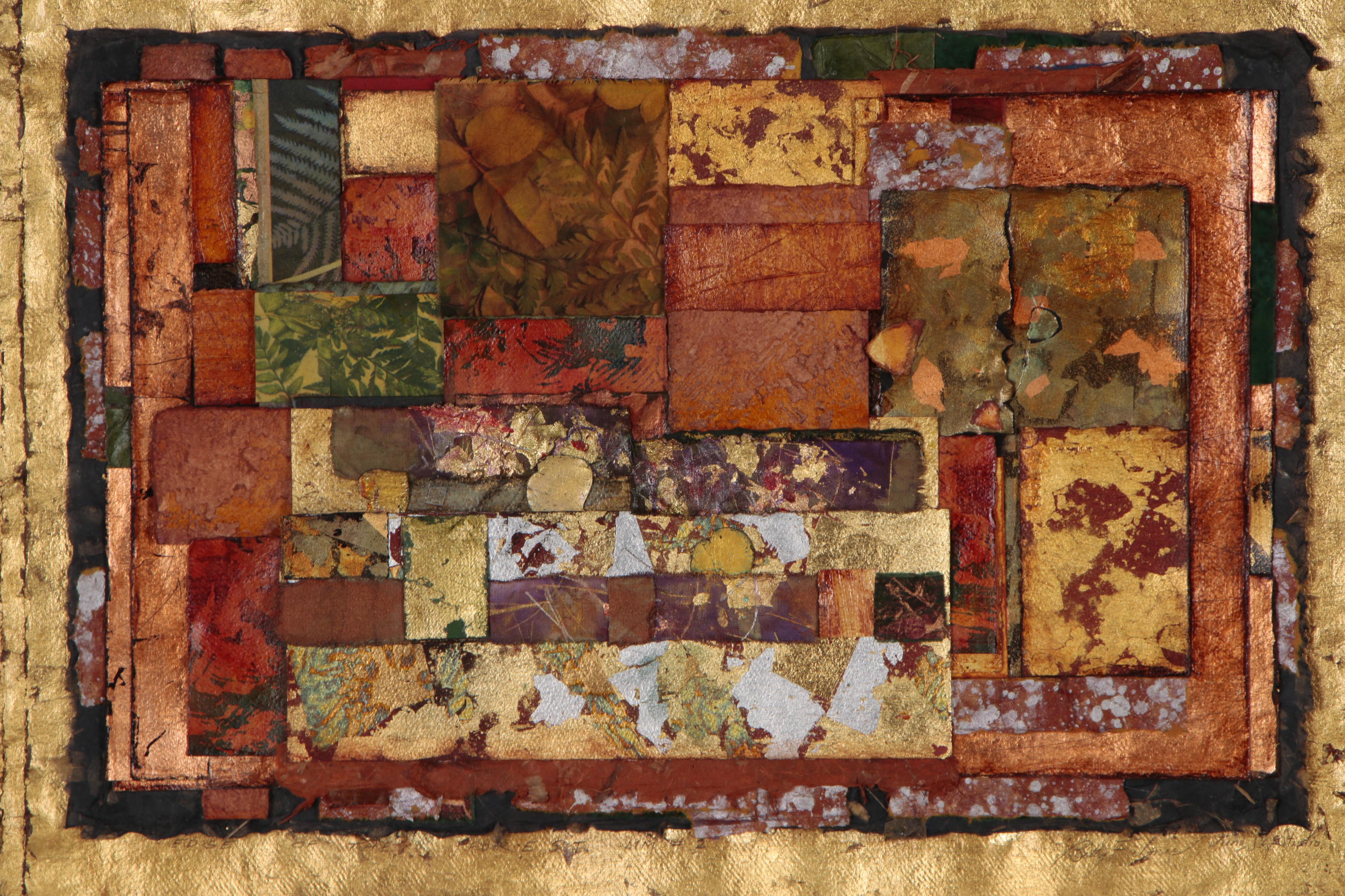 Betty Fulmer Mixed Media Composition "Edge of the Forest", Late 20th Century
