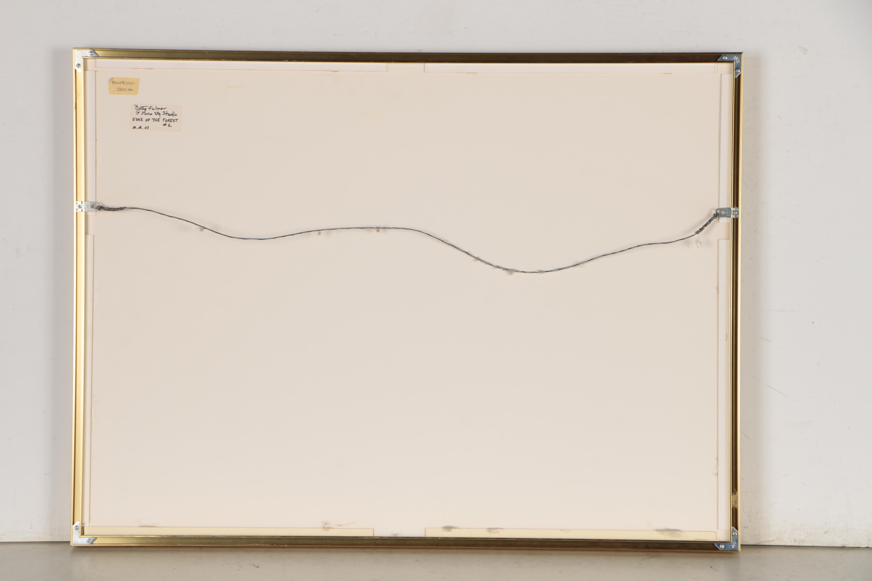 Betty Fulmer Mixed Media Composition "Edge of the Forest", Late 20th Century